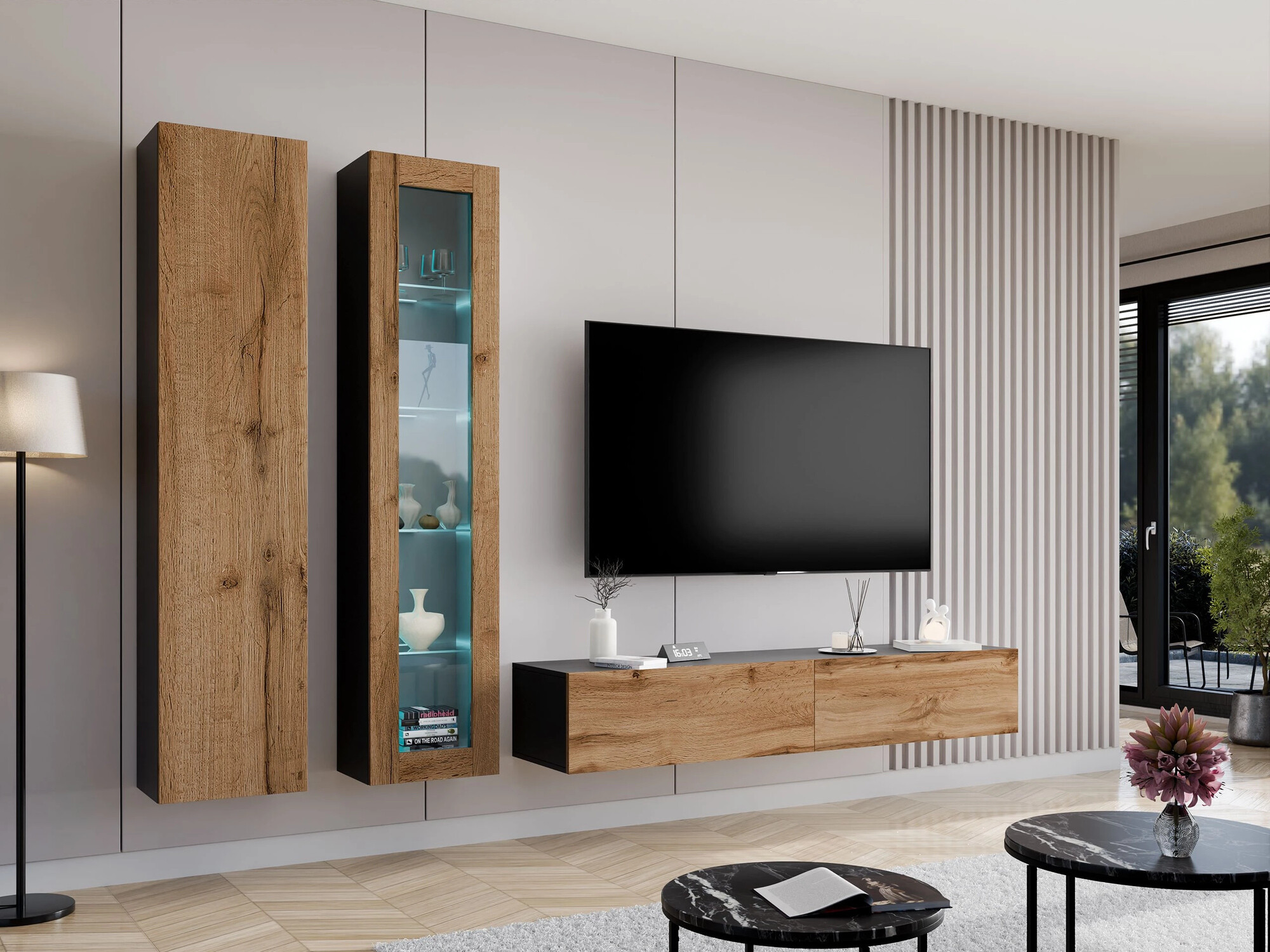 Pakabinama lentyna Vilrin IV (Juoda + Votan ąžuolas)