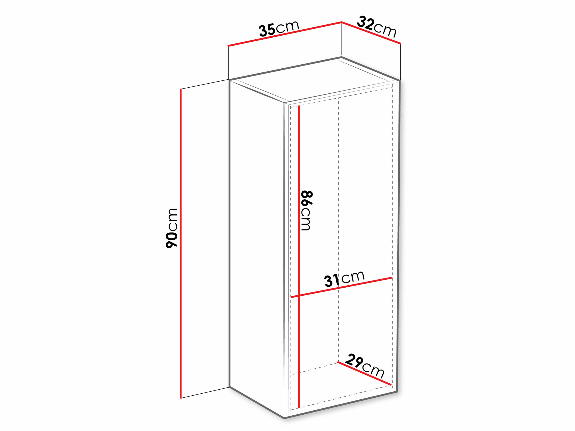 Pakabinama spintelė Vilrin VI (Balta + Blizgi balta)
