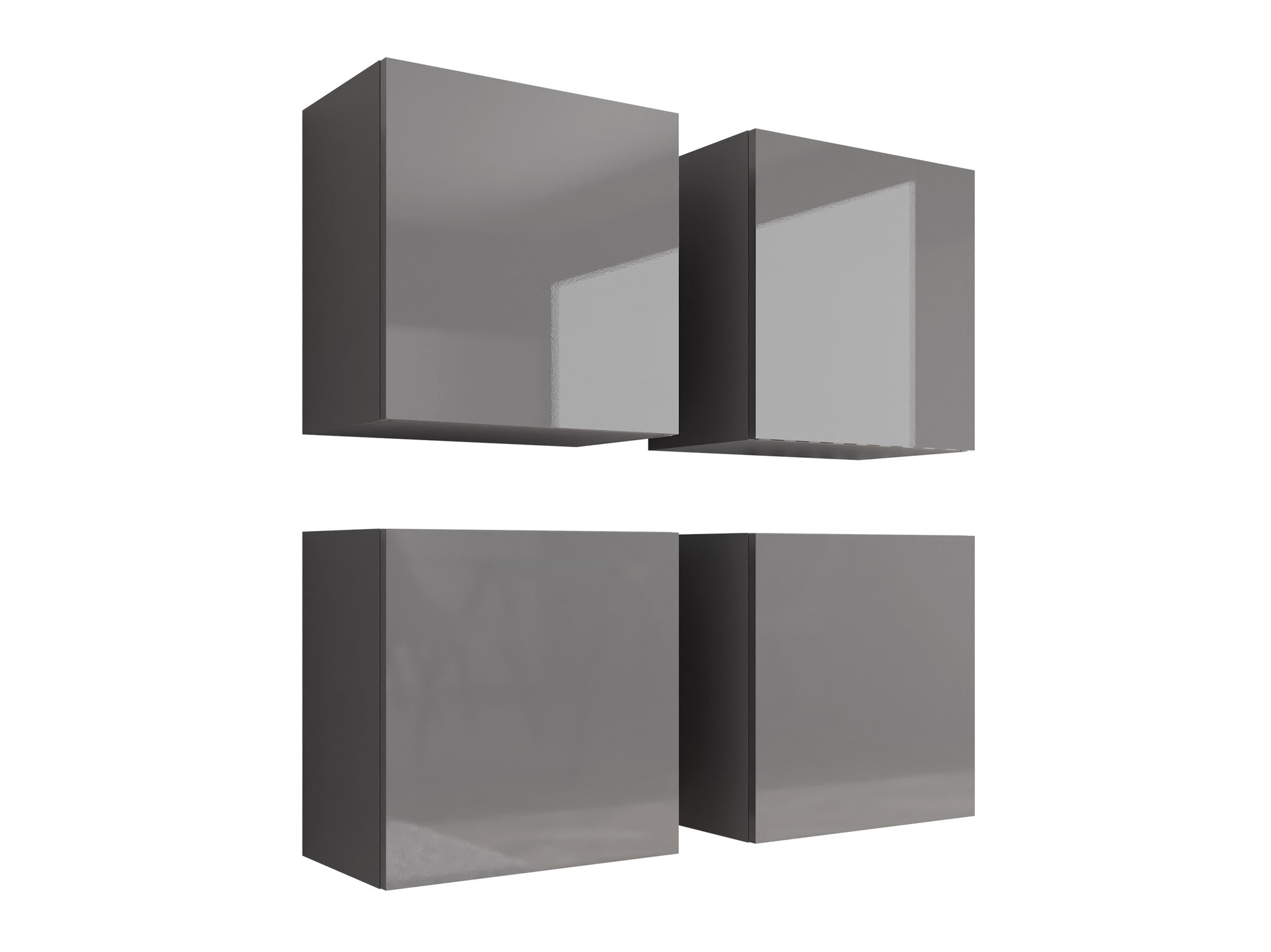 Spintelių komplektas Vilrin (Pilka + Blizgus pilkas)