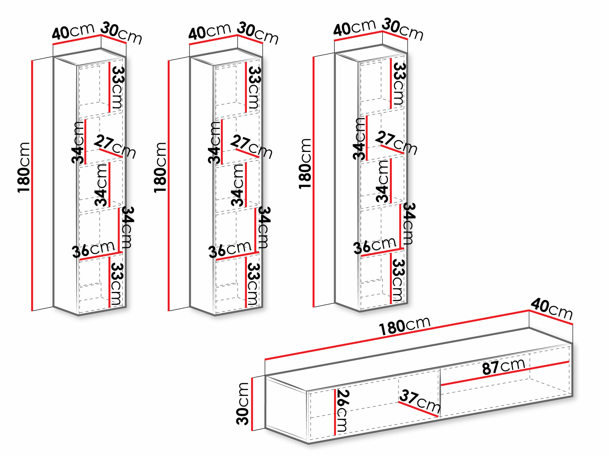Svetainės komplektas Venenou 100 (Juoda + Blizgi juoda)