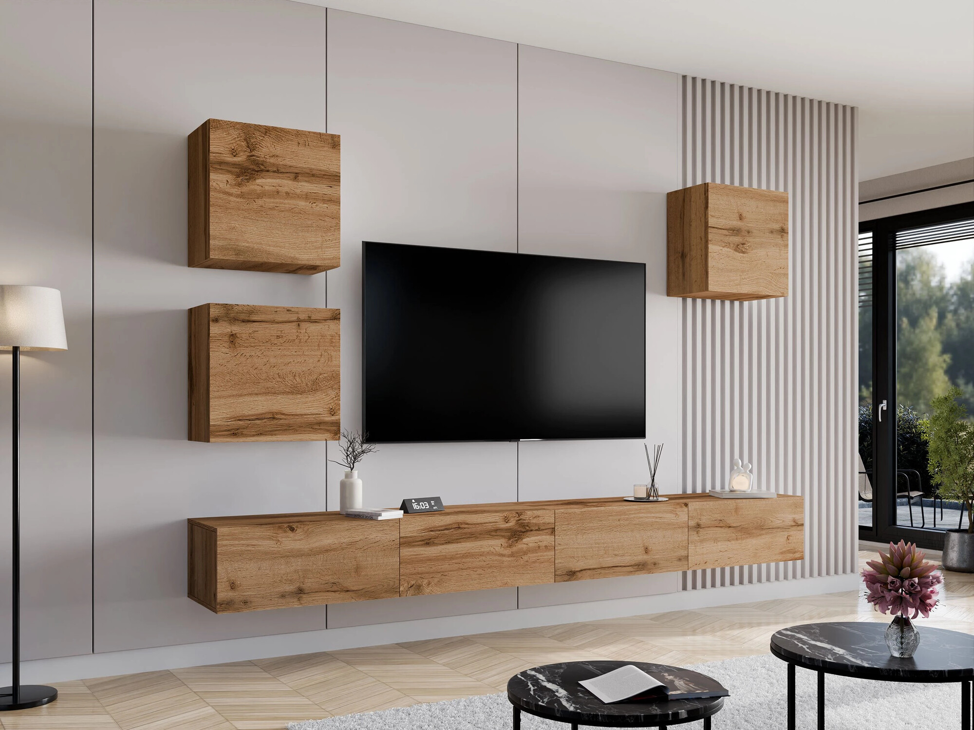 Svetainės komplektas Vilrin III (Votan ąžuolas)