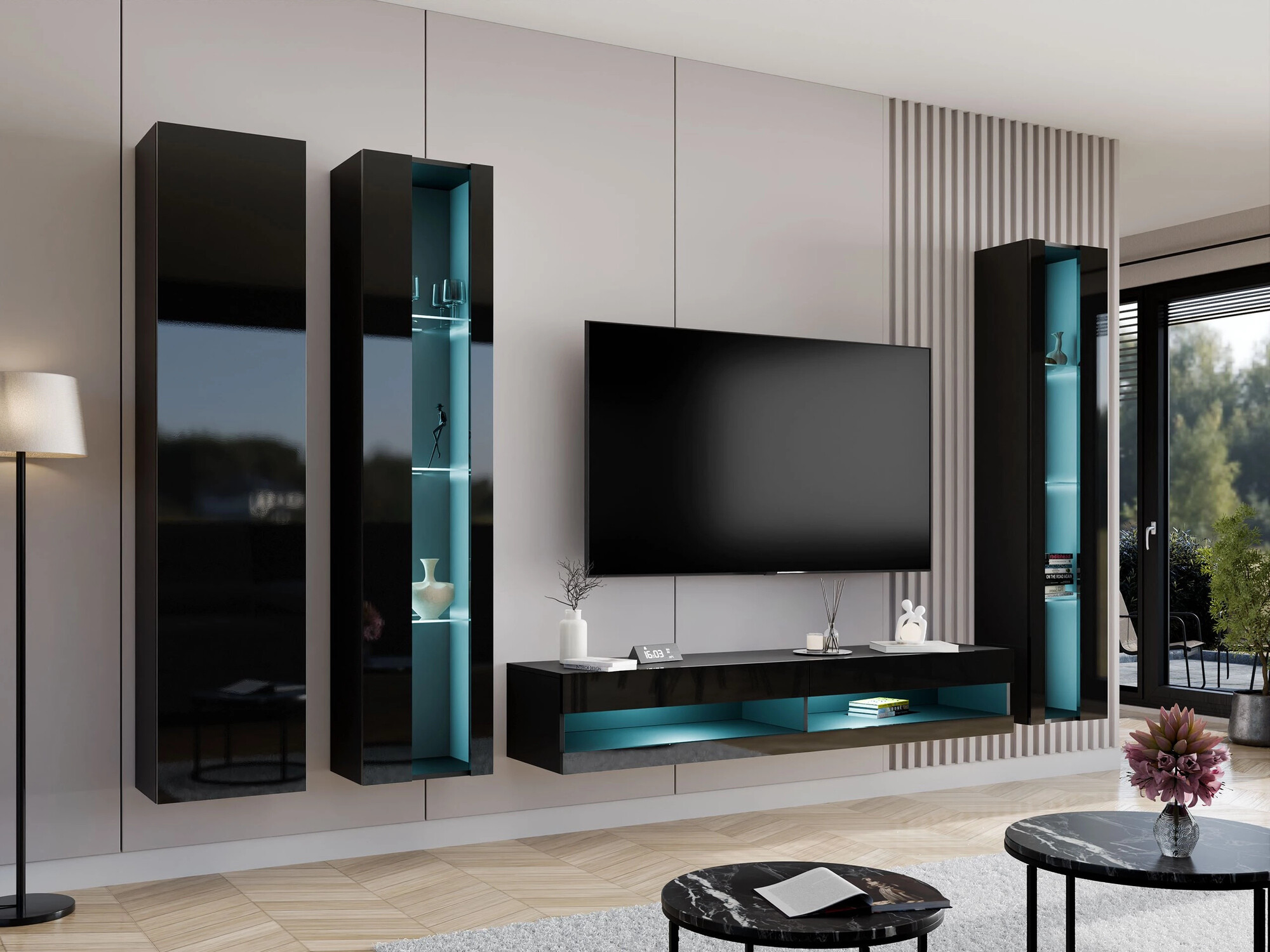 TV staliukas Venenou 120 (Juoda + Blizgi juoda)