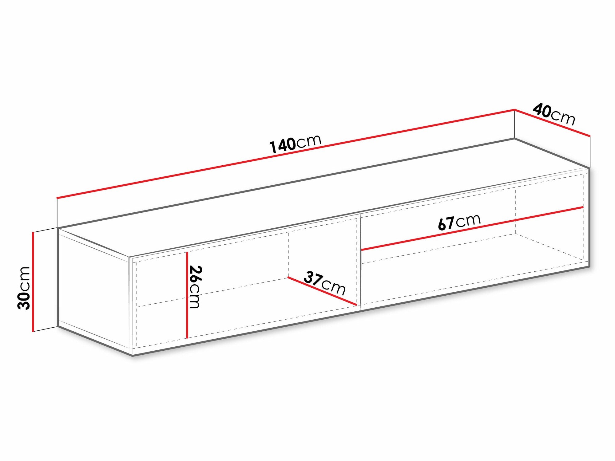 TV staliukas Vilrin II (Balta + Blizgi balta)