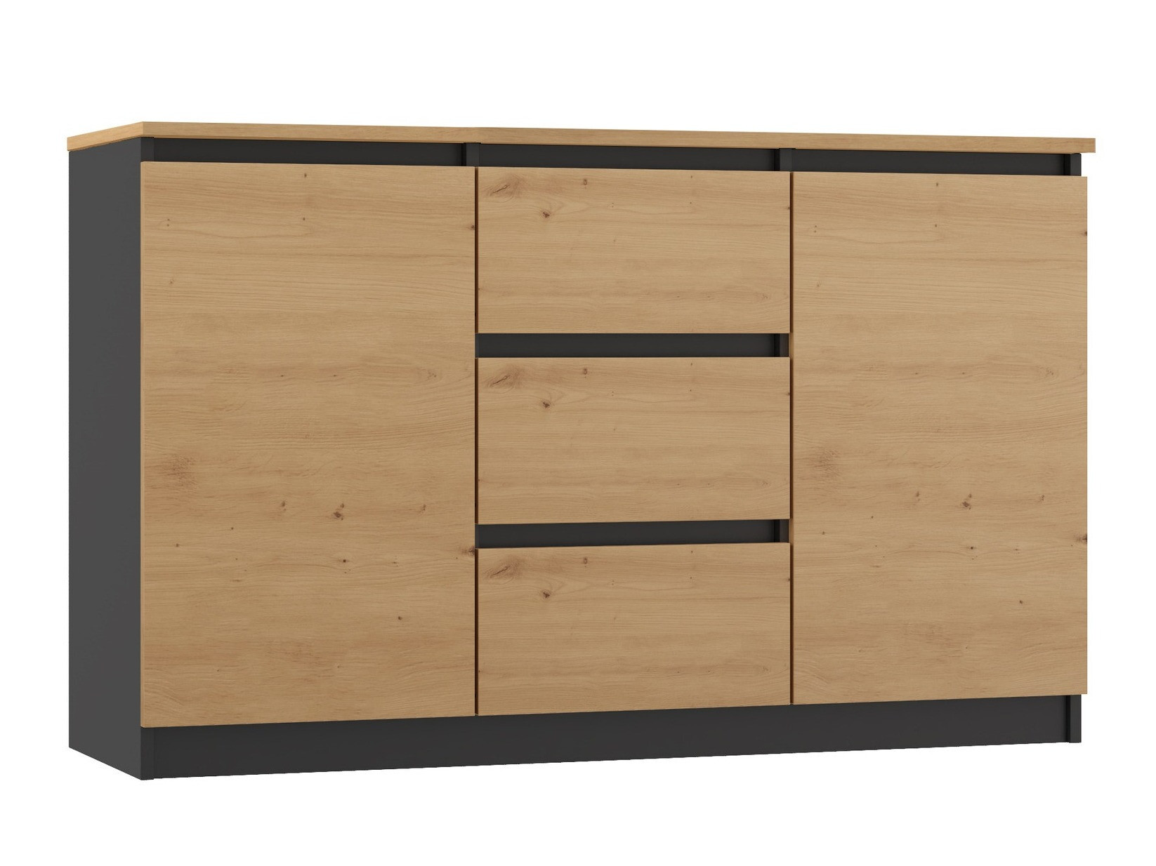 Komoda Elbvelu 112 (Artisan ąžuolas + Antracitas)