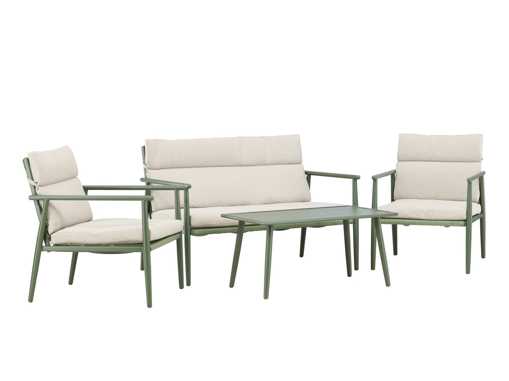 Lauko baldų komplektas Dallas 4831 (Žalia + Smėlinė)
