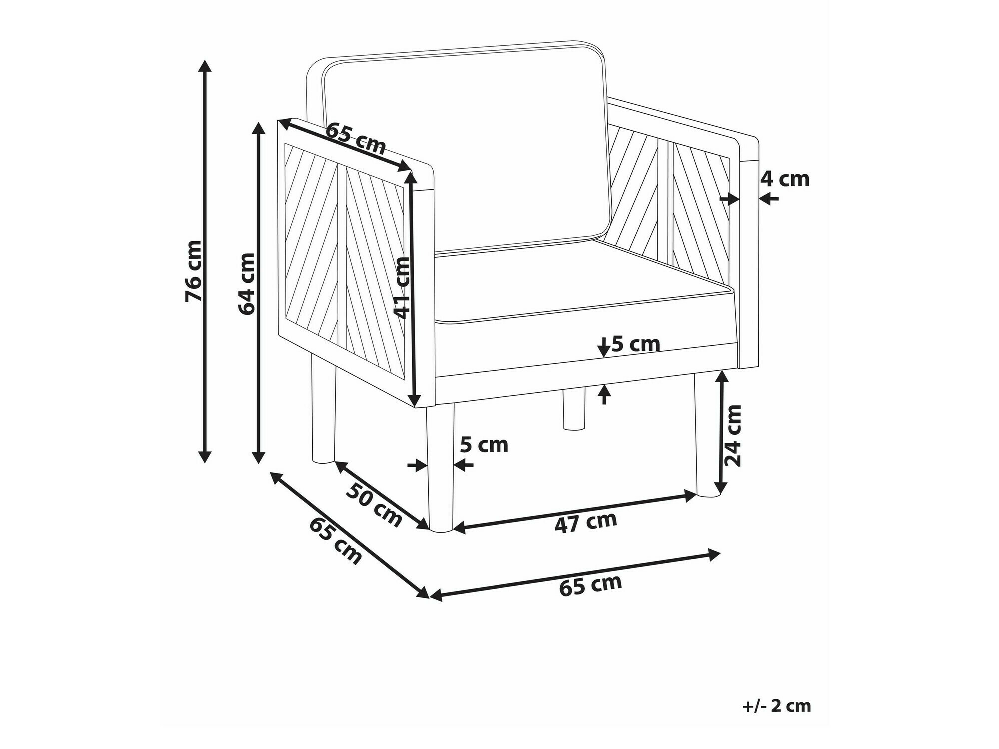 Lauko fotelis Camenou 105