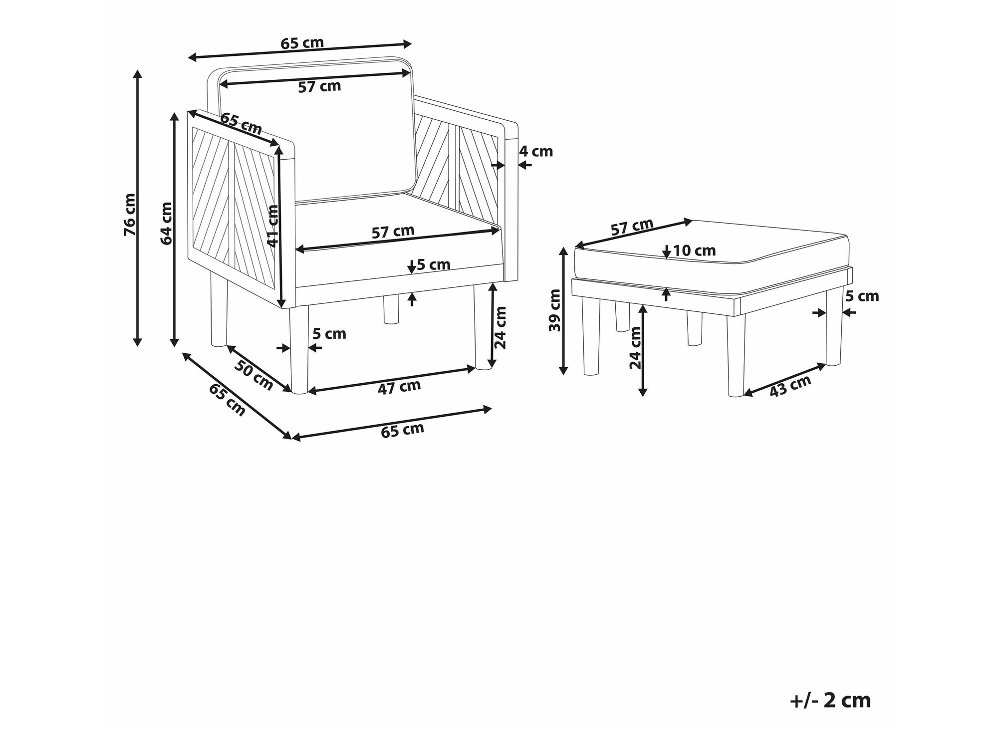 Lauko fotelis Camenou 105