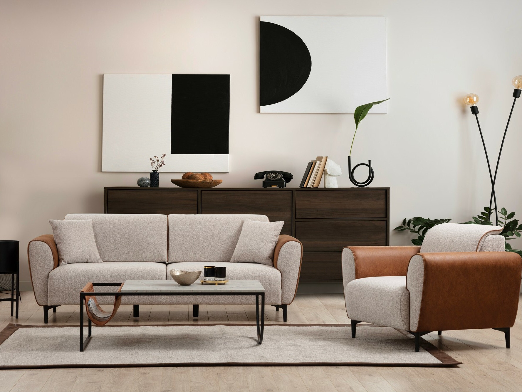 Fotelis Altadena 603 (Ruda + Smėlinė)
