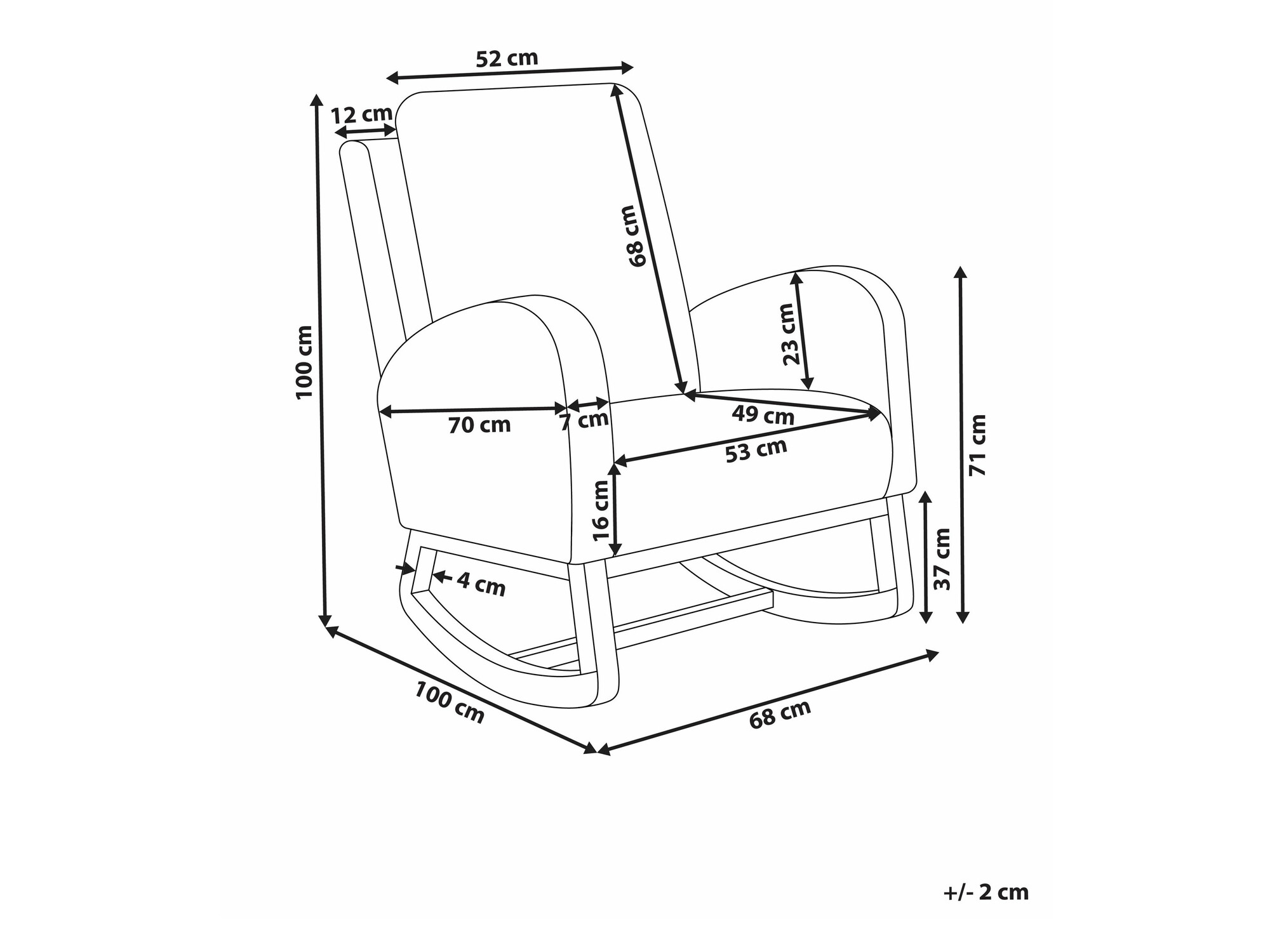 Supama kėdė Berwyn 2671 (Smėlinė)