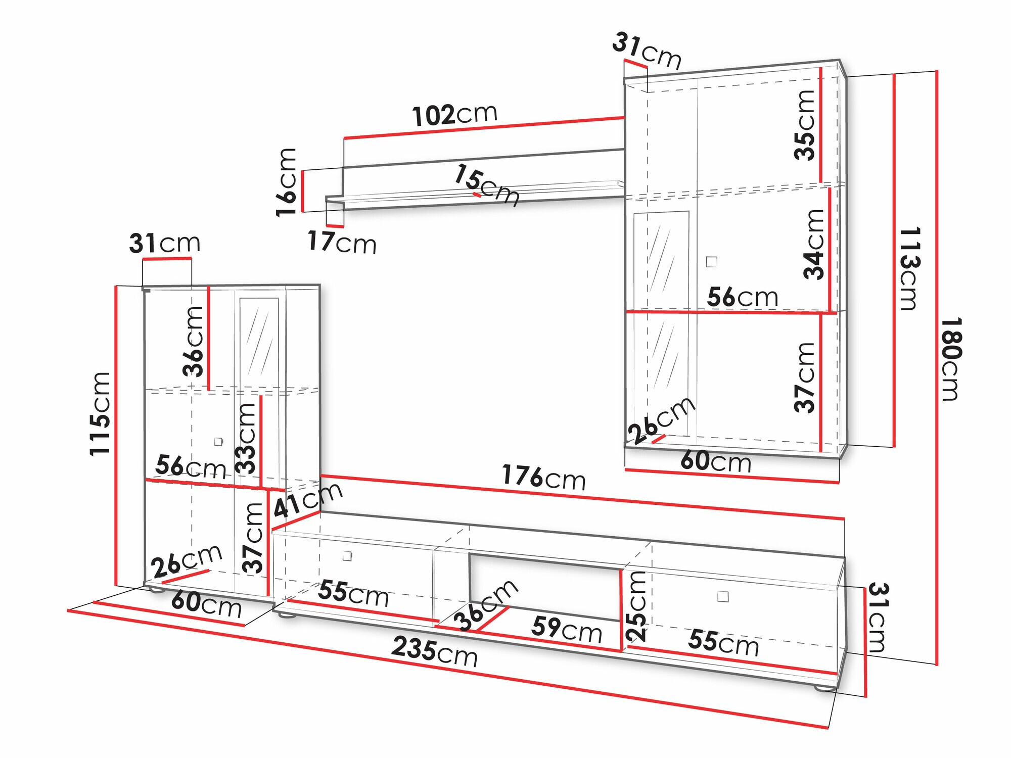 Svetainės komplektas Studio