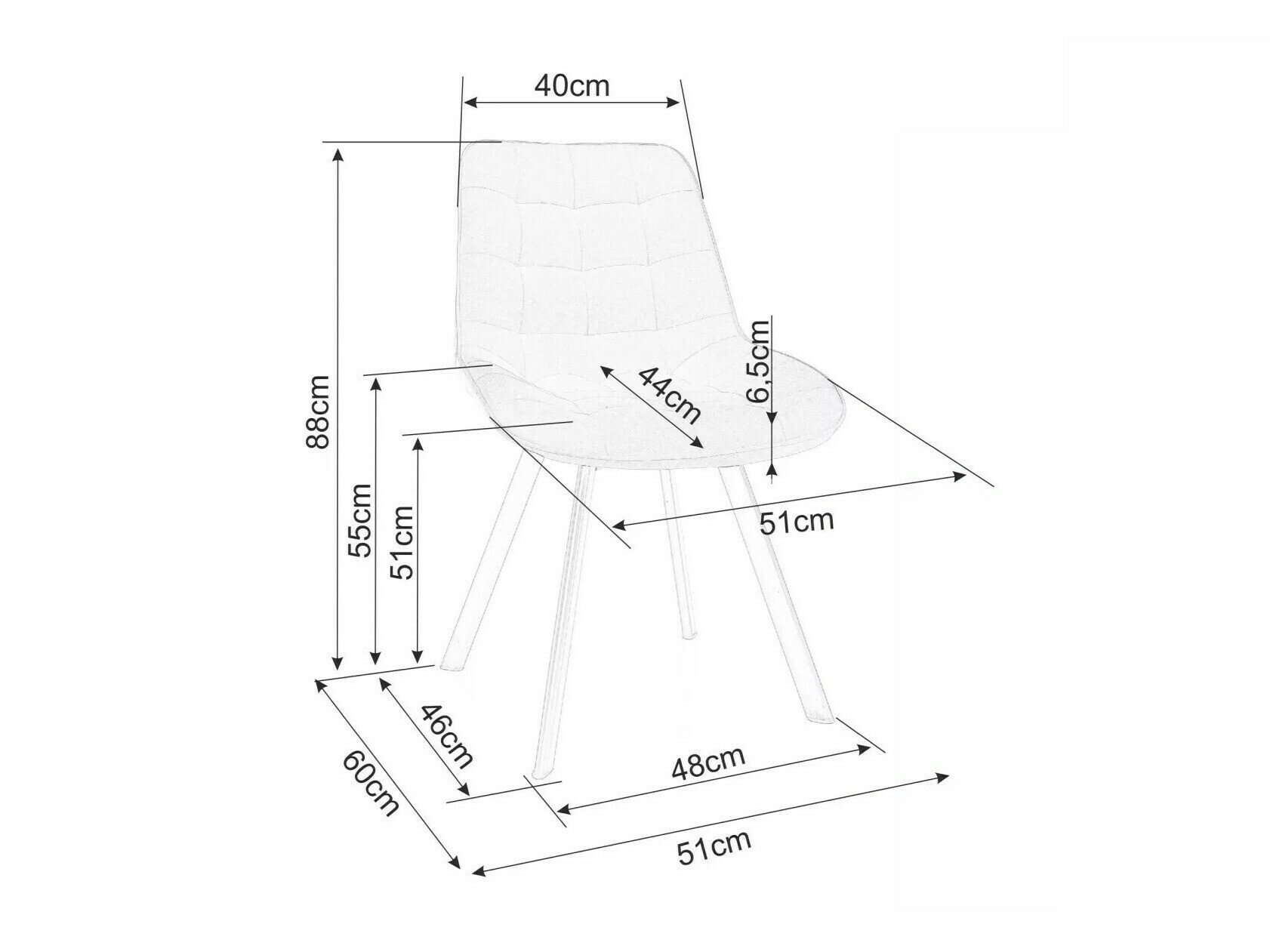 Kėdė Detroit 747 (Pilka)