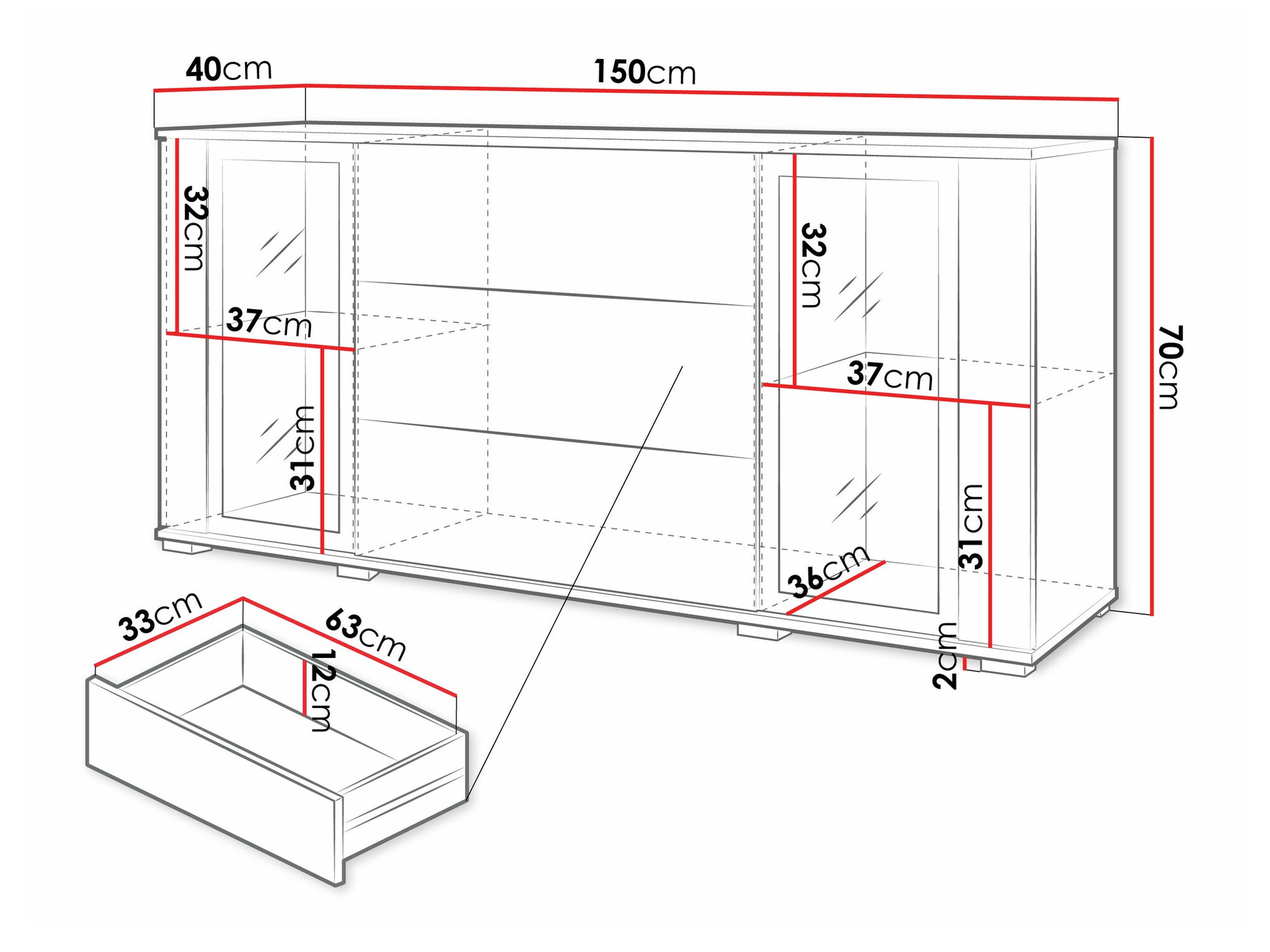 Komoda Torcame 101 (Votan ąžuolas)