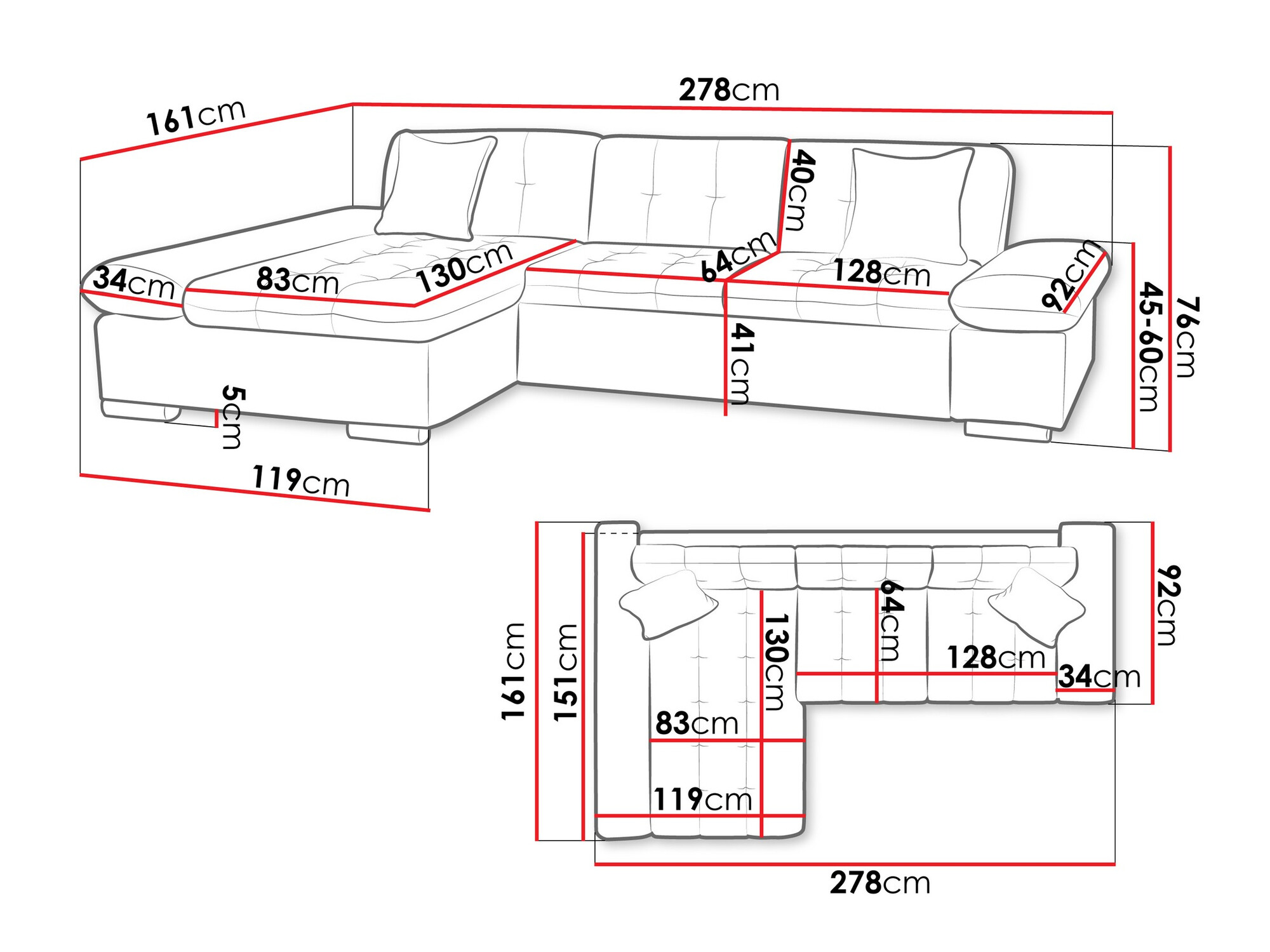 Minkštas kampas Comfivo Serenitas (Lux 06 + Lux 05)