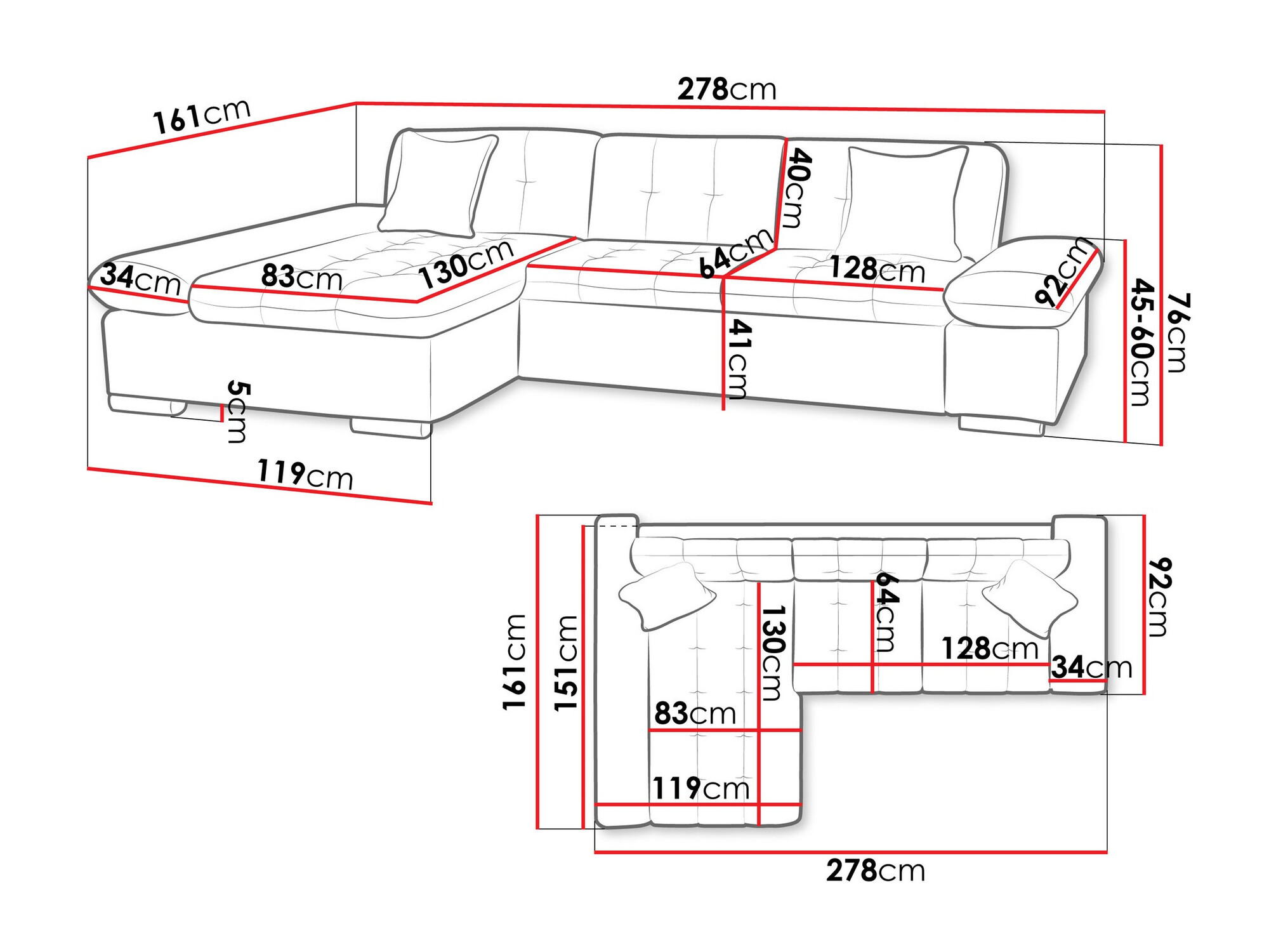 Minkštas kampas Comfivo Serenitas (Lux 06 + Lux 05)