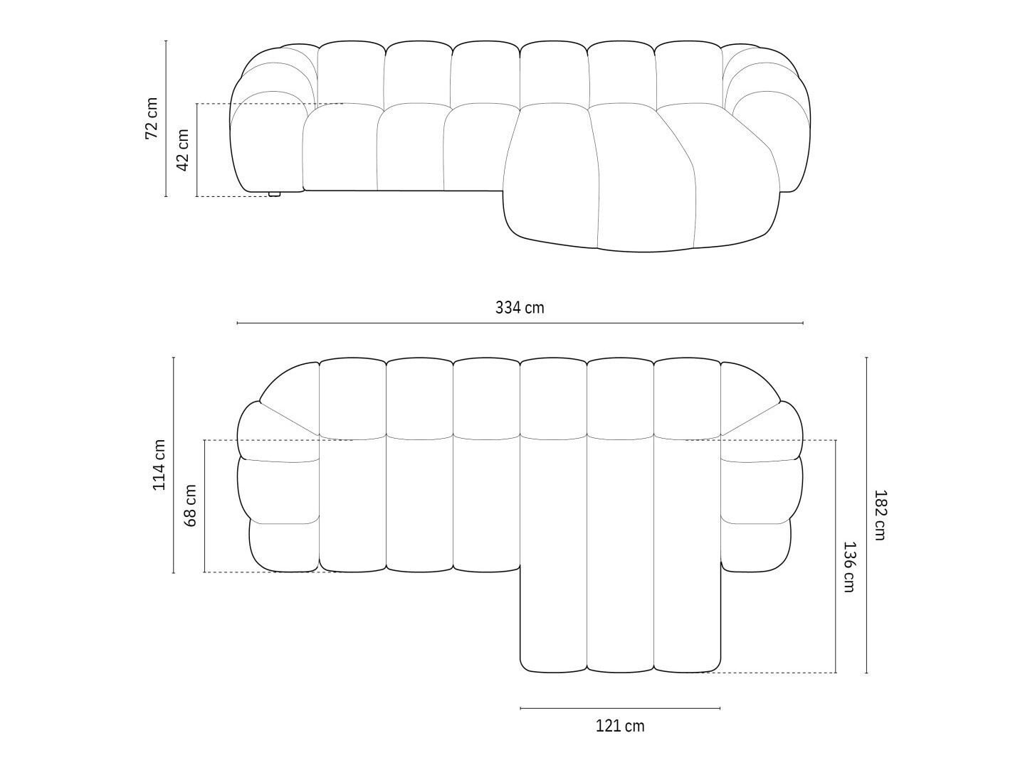 Minkštas kampas Cirnolu 103 (Bubble 03)