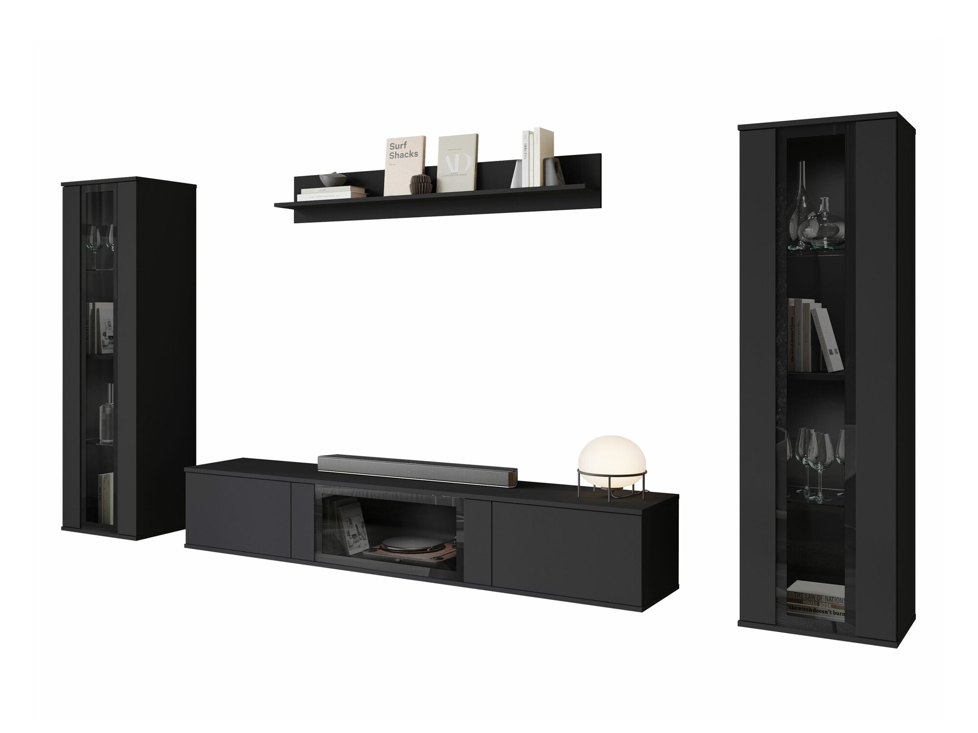 Svetainės komplektas Torcame 103 (Juoda)