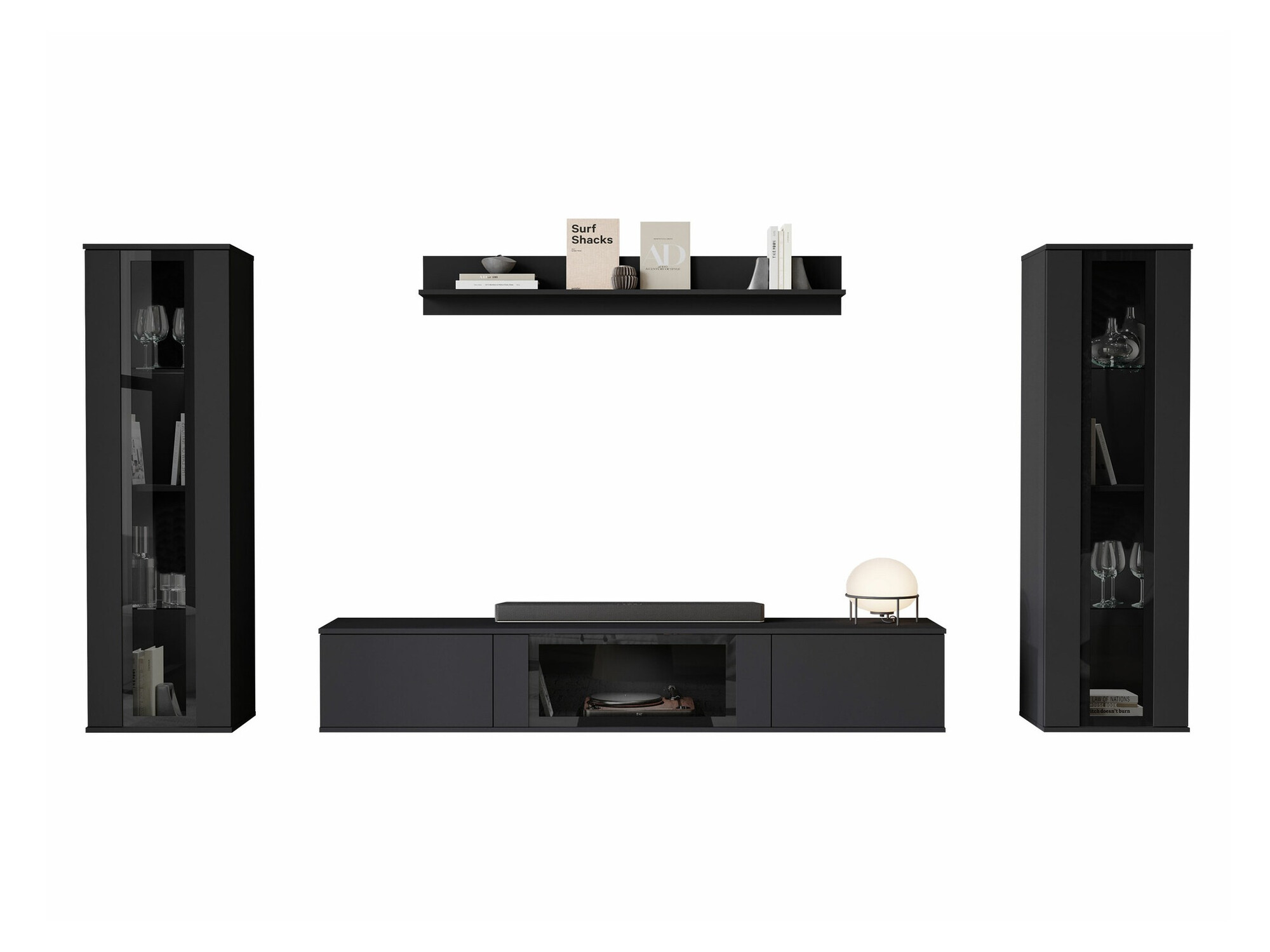 Svetainės komplektas Torcame 103 (Juoda)