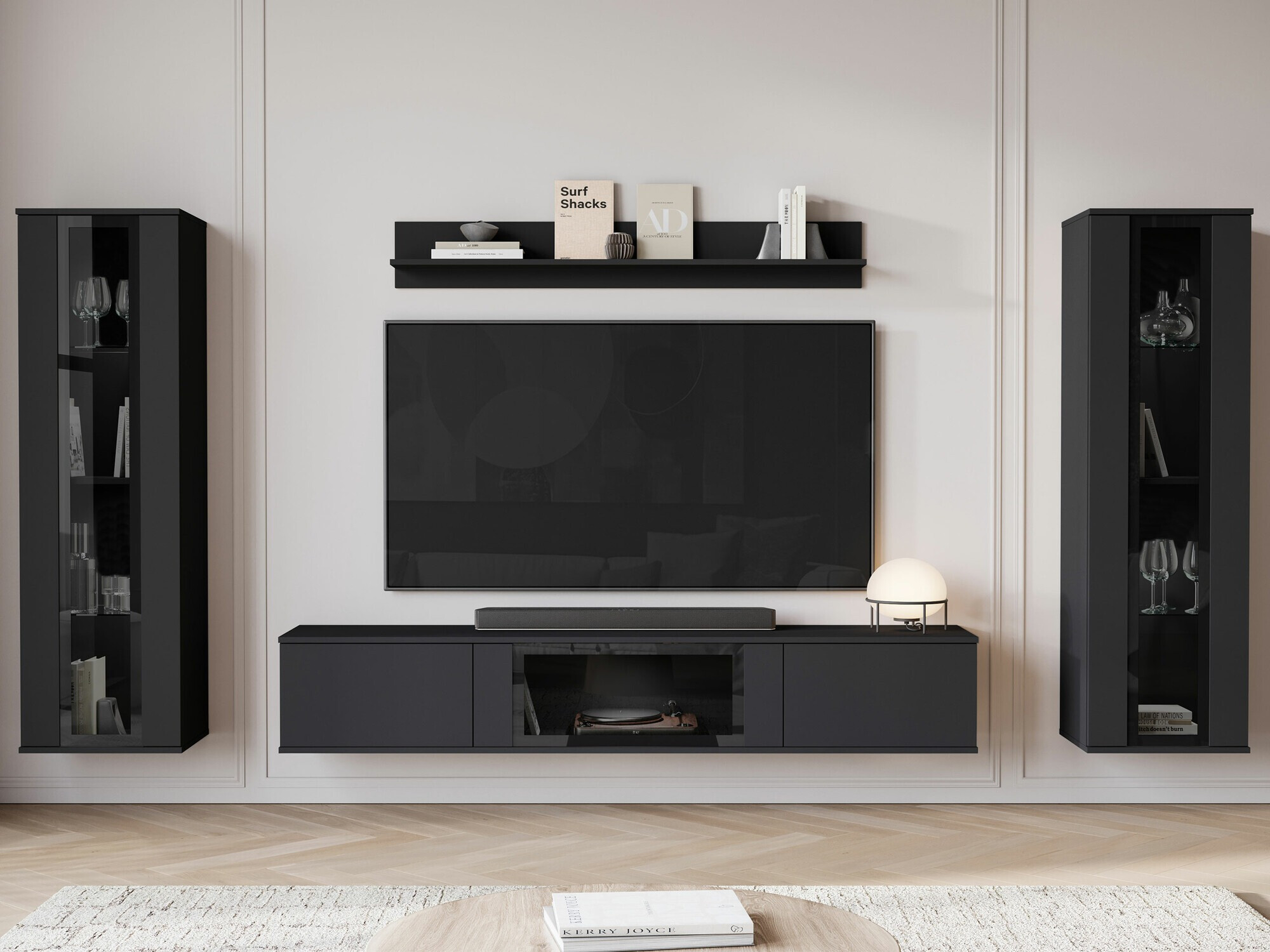 Svetainės komplektas Torcame 103 (Juoda)