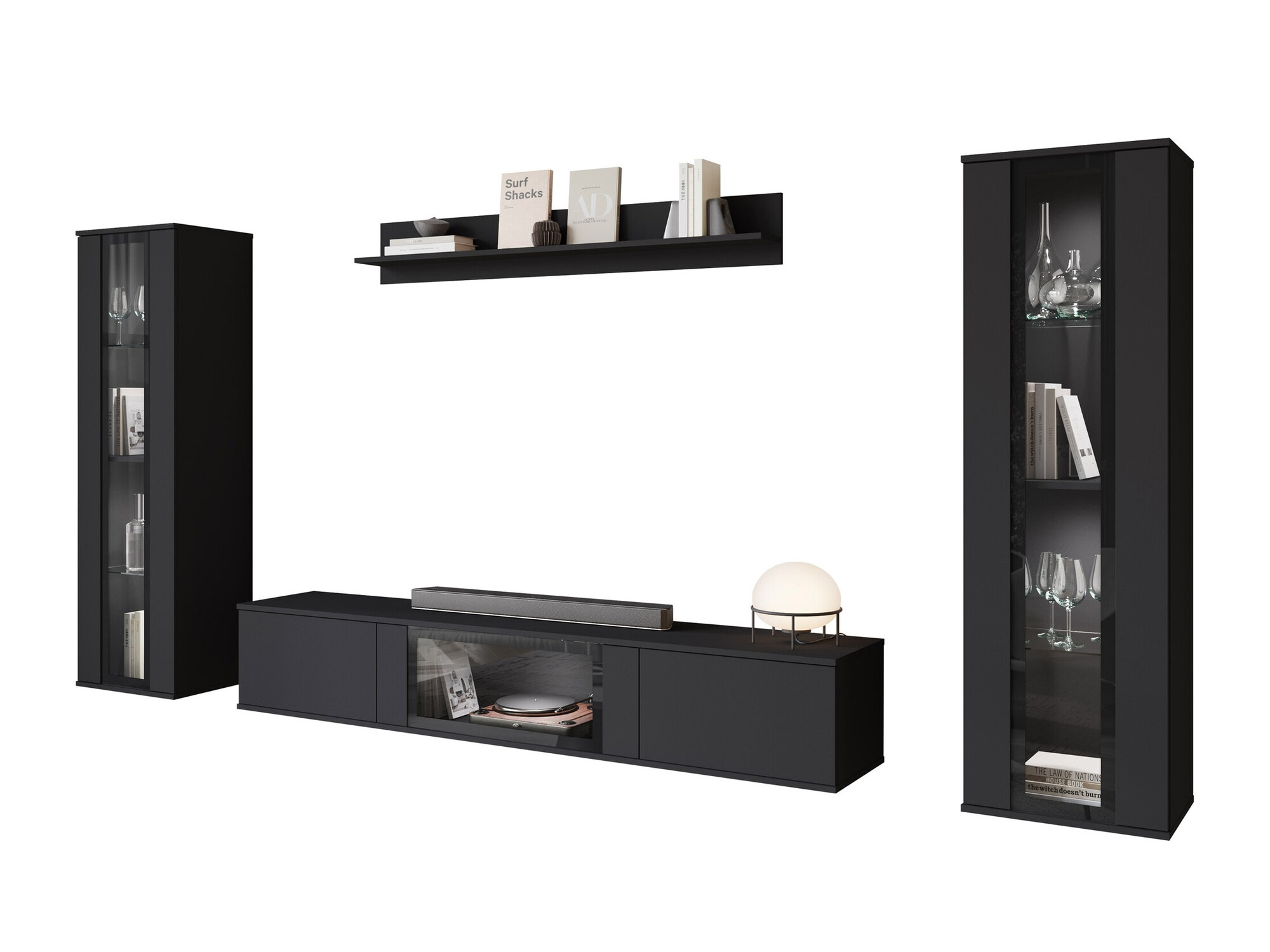 Svetainės komplektas Torcame 103 (Juoda)