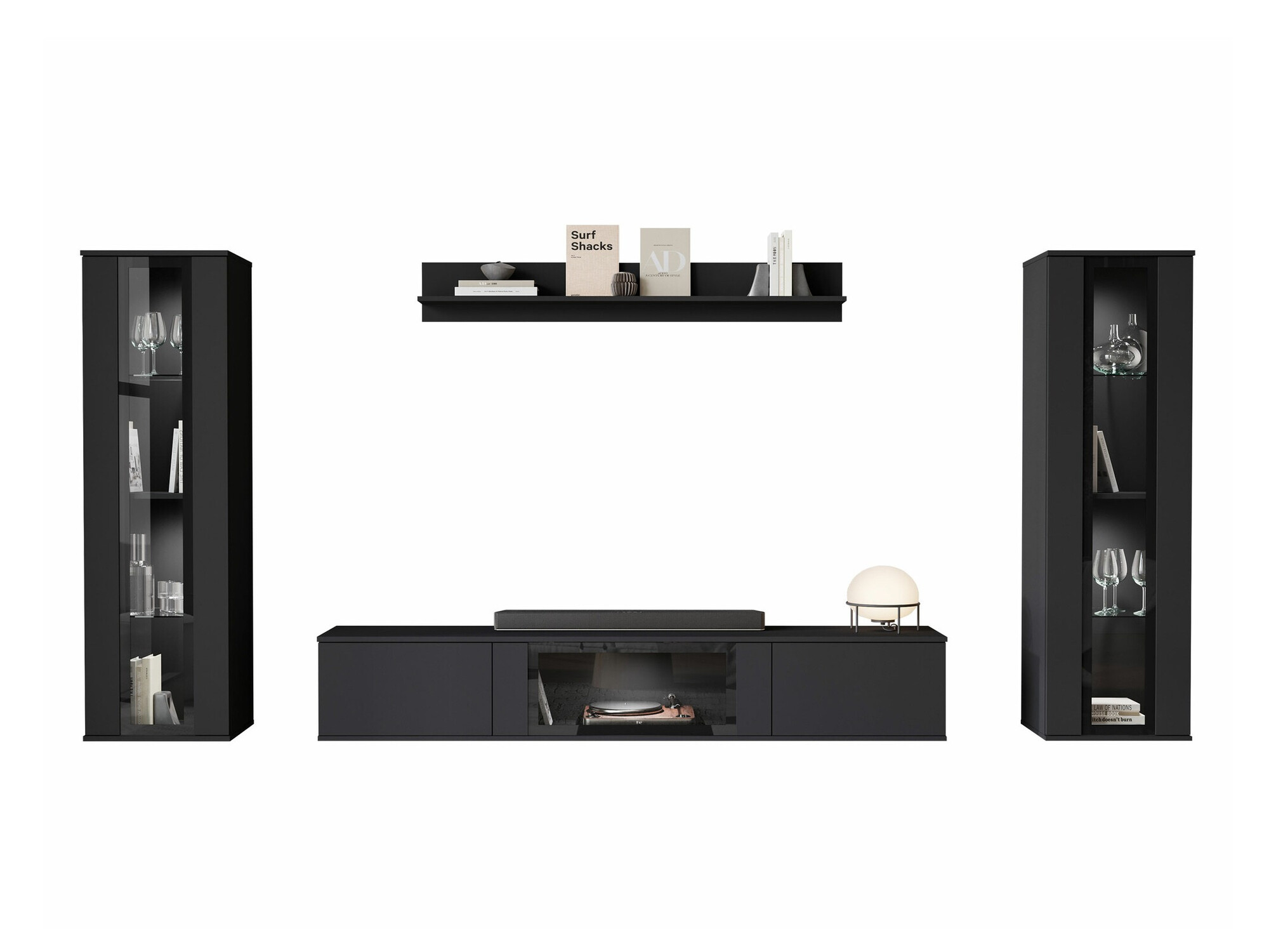 Svetainės komplektas Torcame 103 (Juoda)