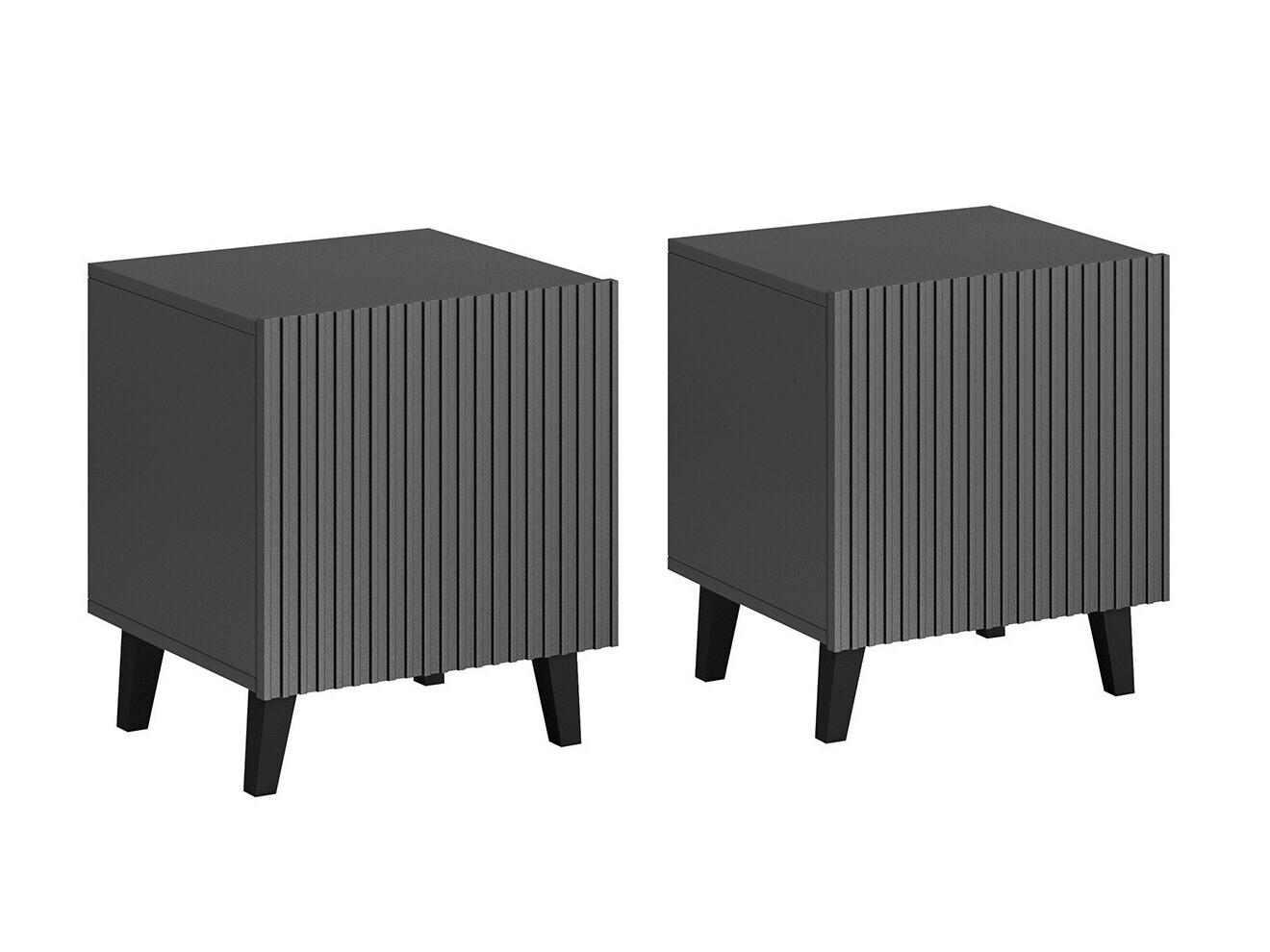 Naktinių staliukų komplektas Comes (Antracitas)