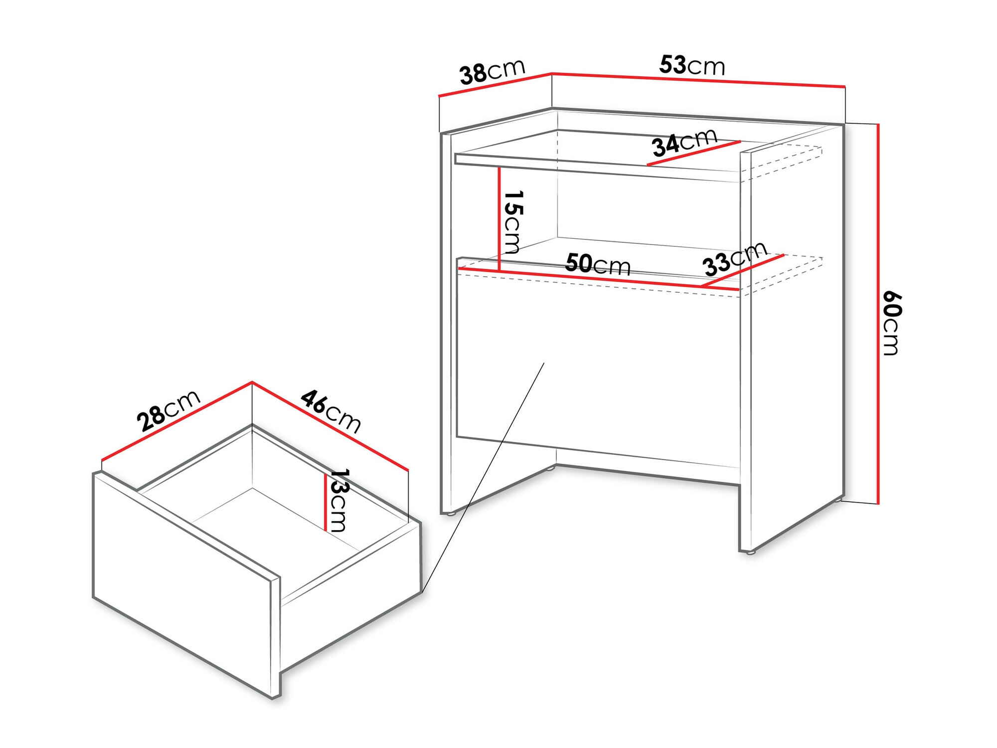 Naktinis staliukas Filus (Ąžuolas)