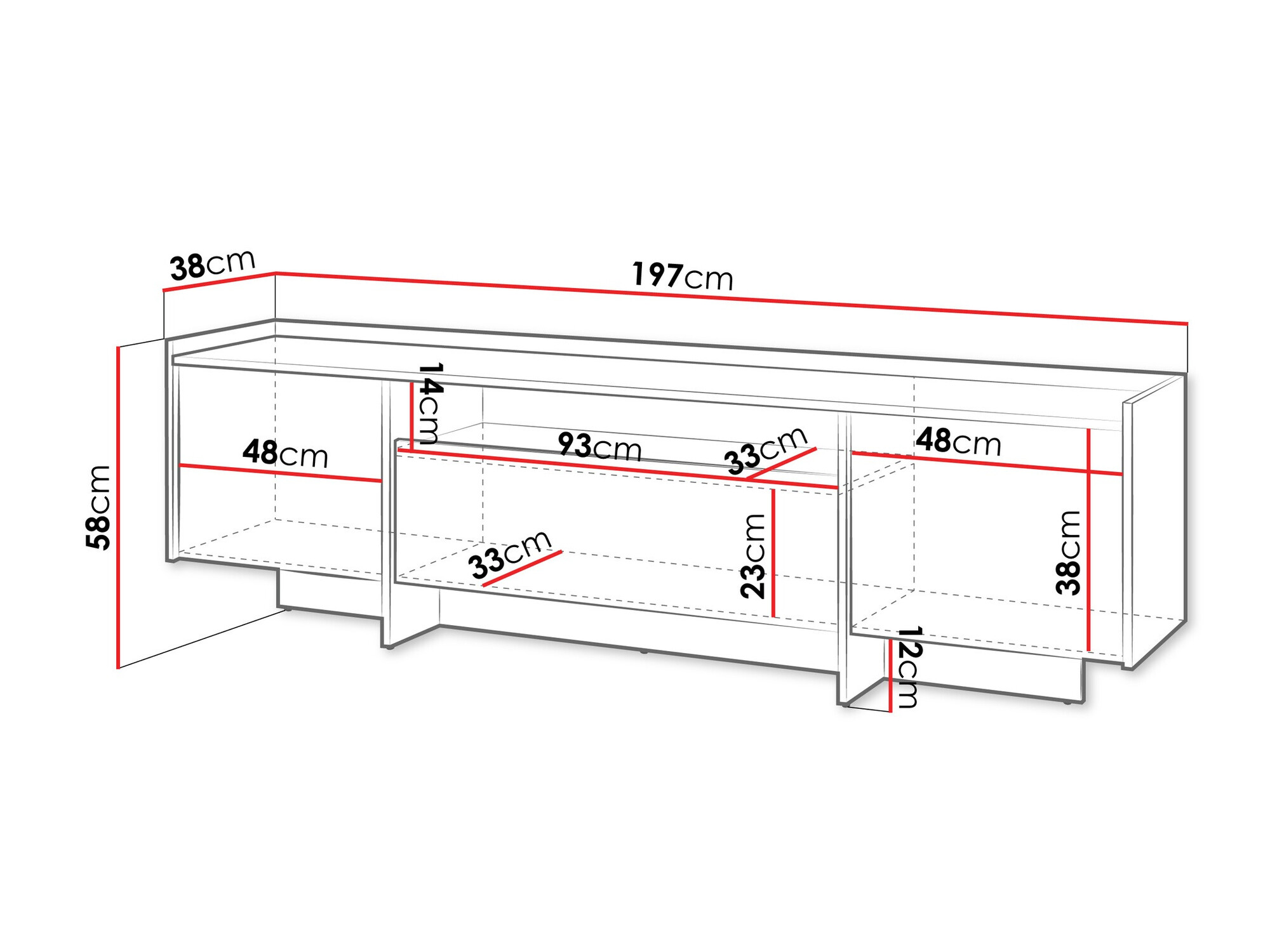 TV staliukas Filus (Tamsus ąžuolas)