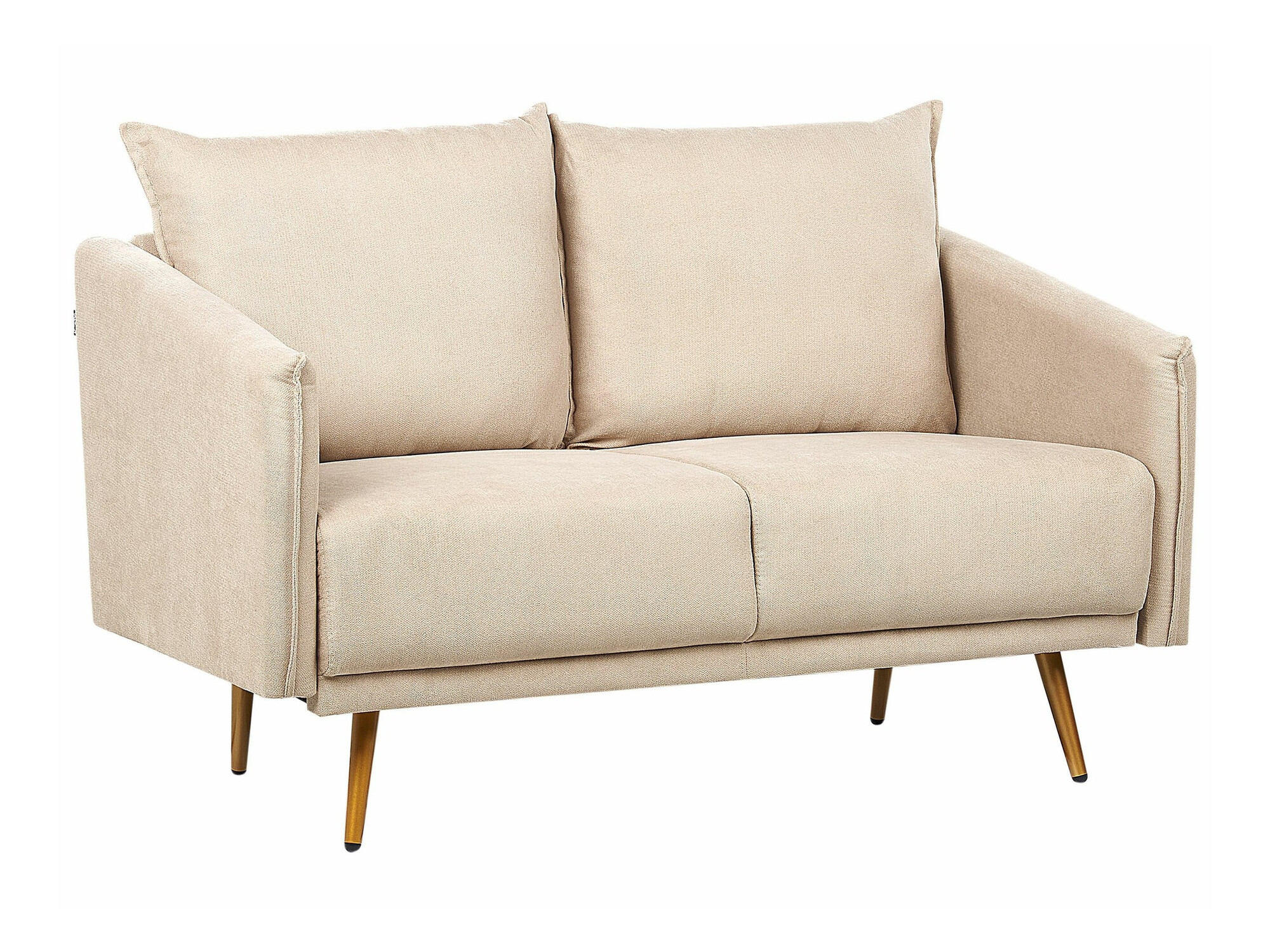 Minkštų baldų komplektas Berwyn 206 (Šviesi ruda + Auksinė)