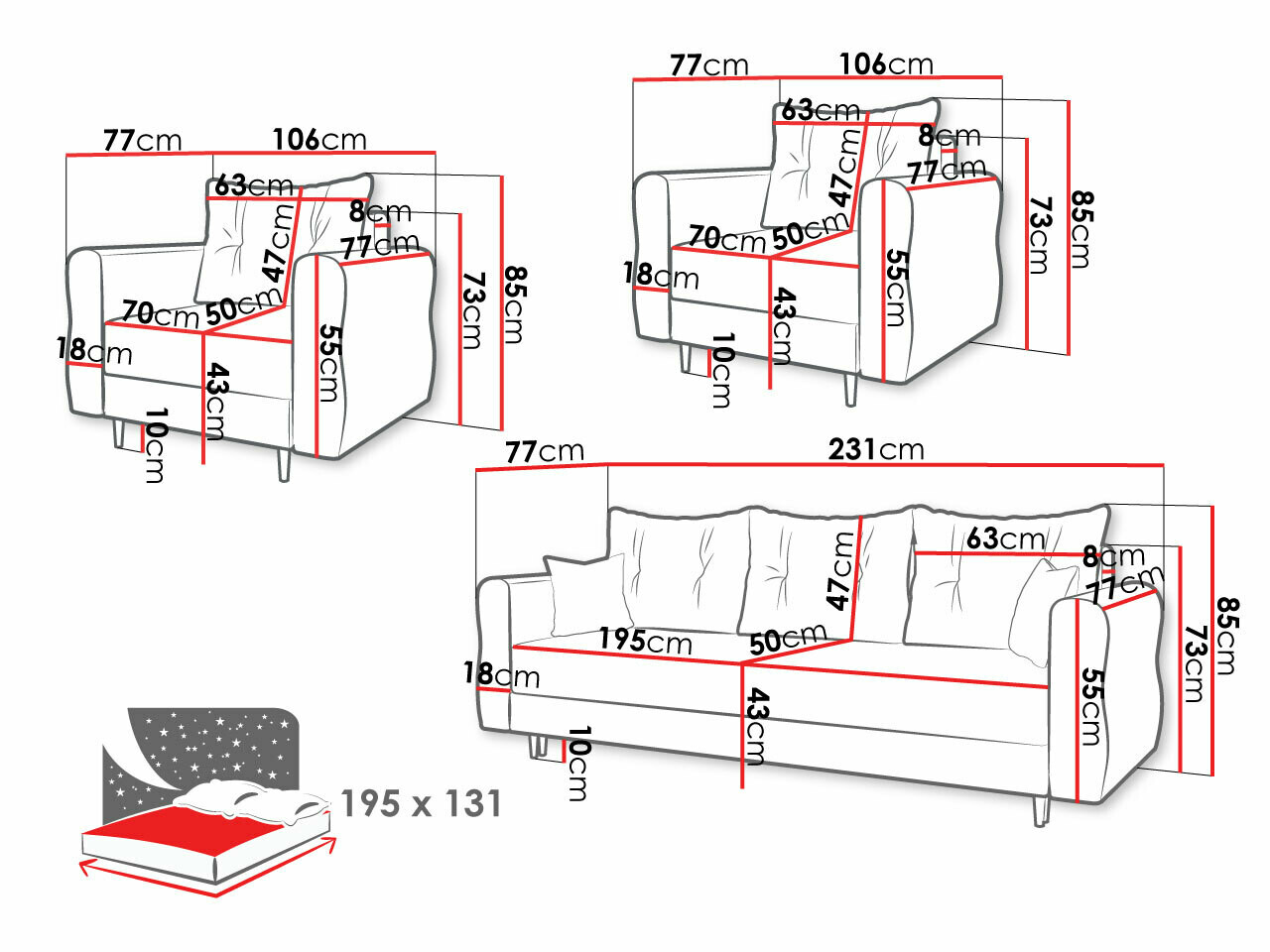 Minkštų baldų komplektas Veldala 106 (Manila 09)