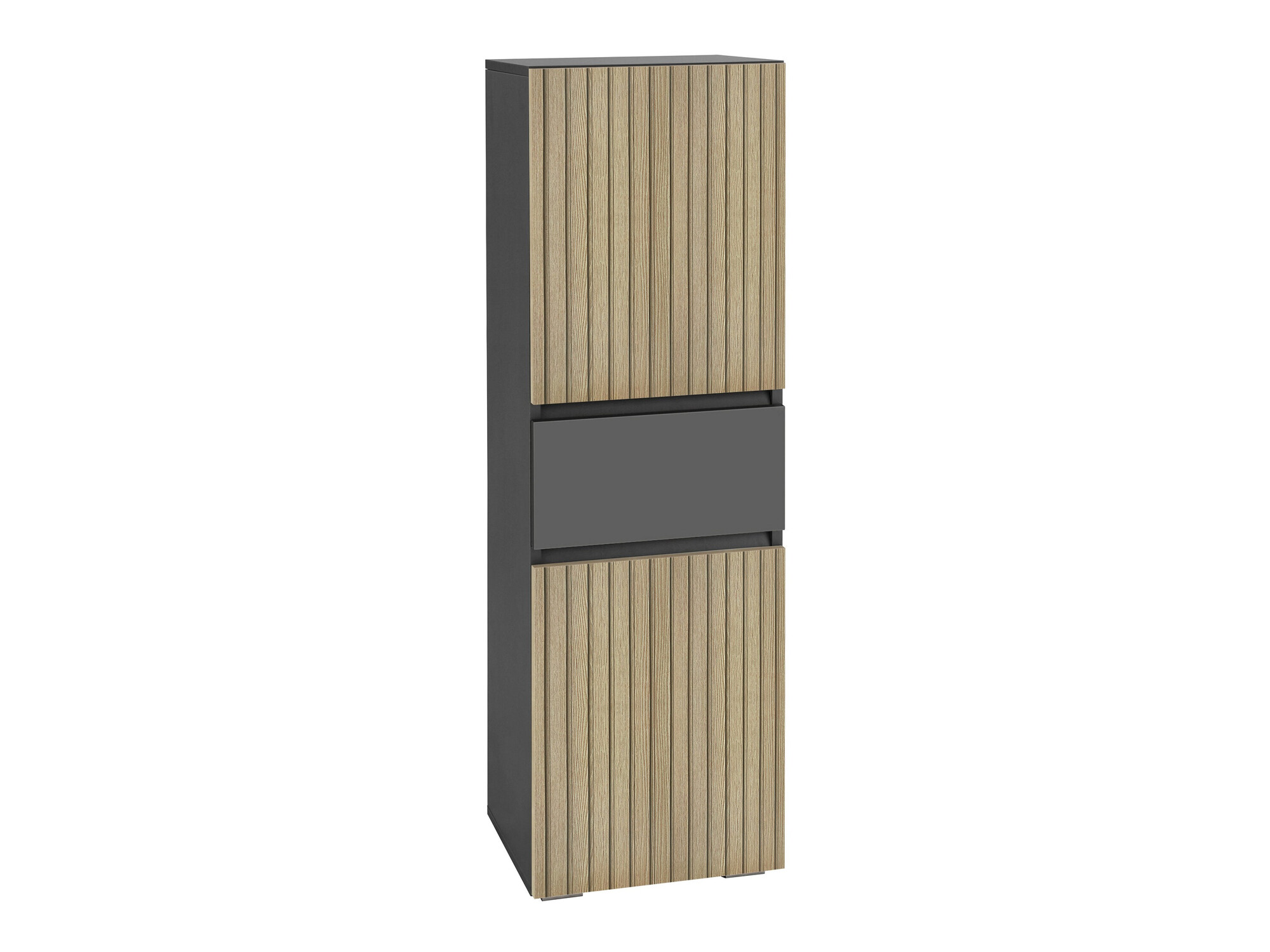 Pastatoma vonios spintelė Soncamu 102 (Antracitas + Šviesus ąžuolas)