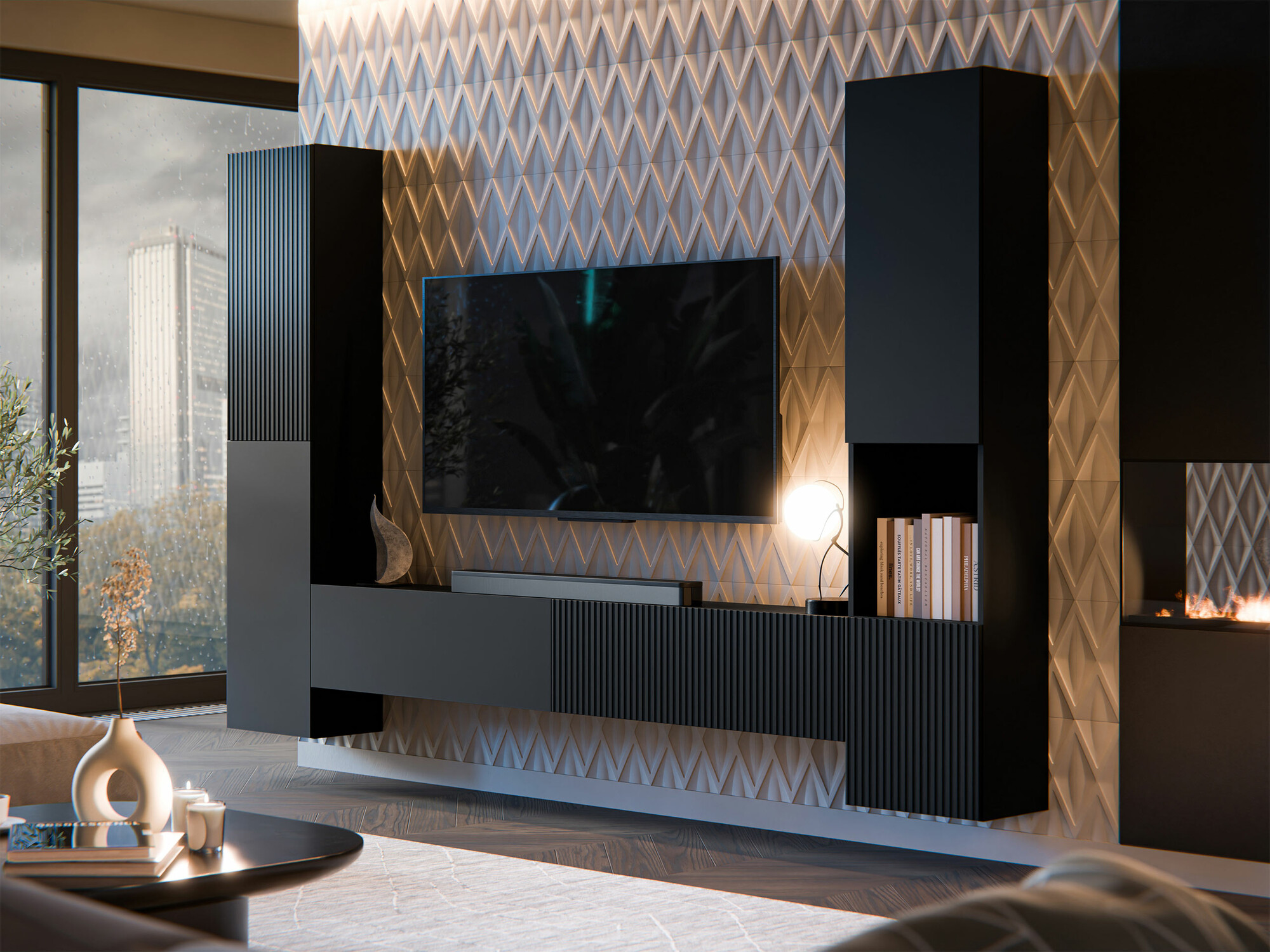 Svetainės komplektas Species I (Juoda)