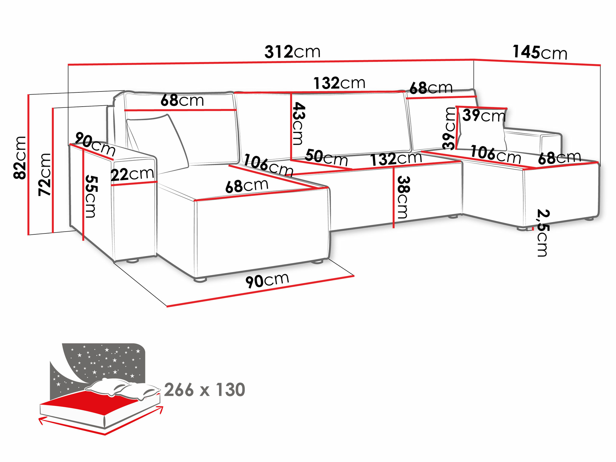 Minkštas kampas Vespes I (Poso 02)