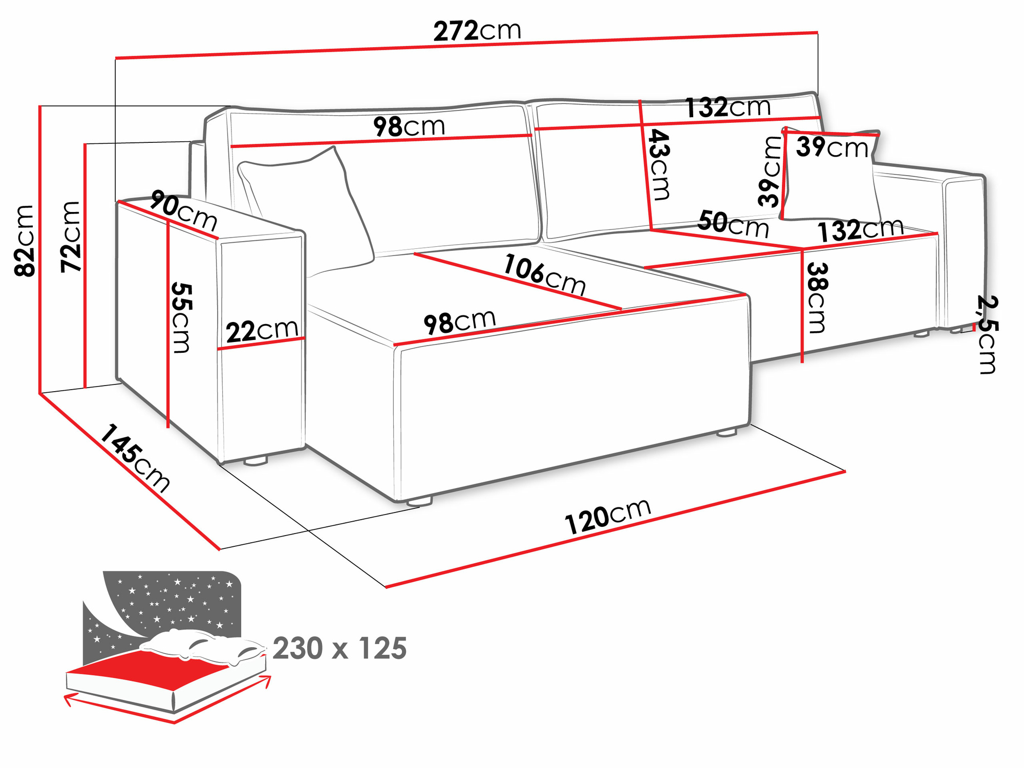 Minkštas kampas Vespes II (Poso 100)