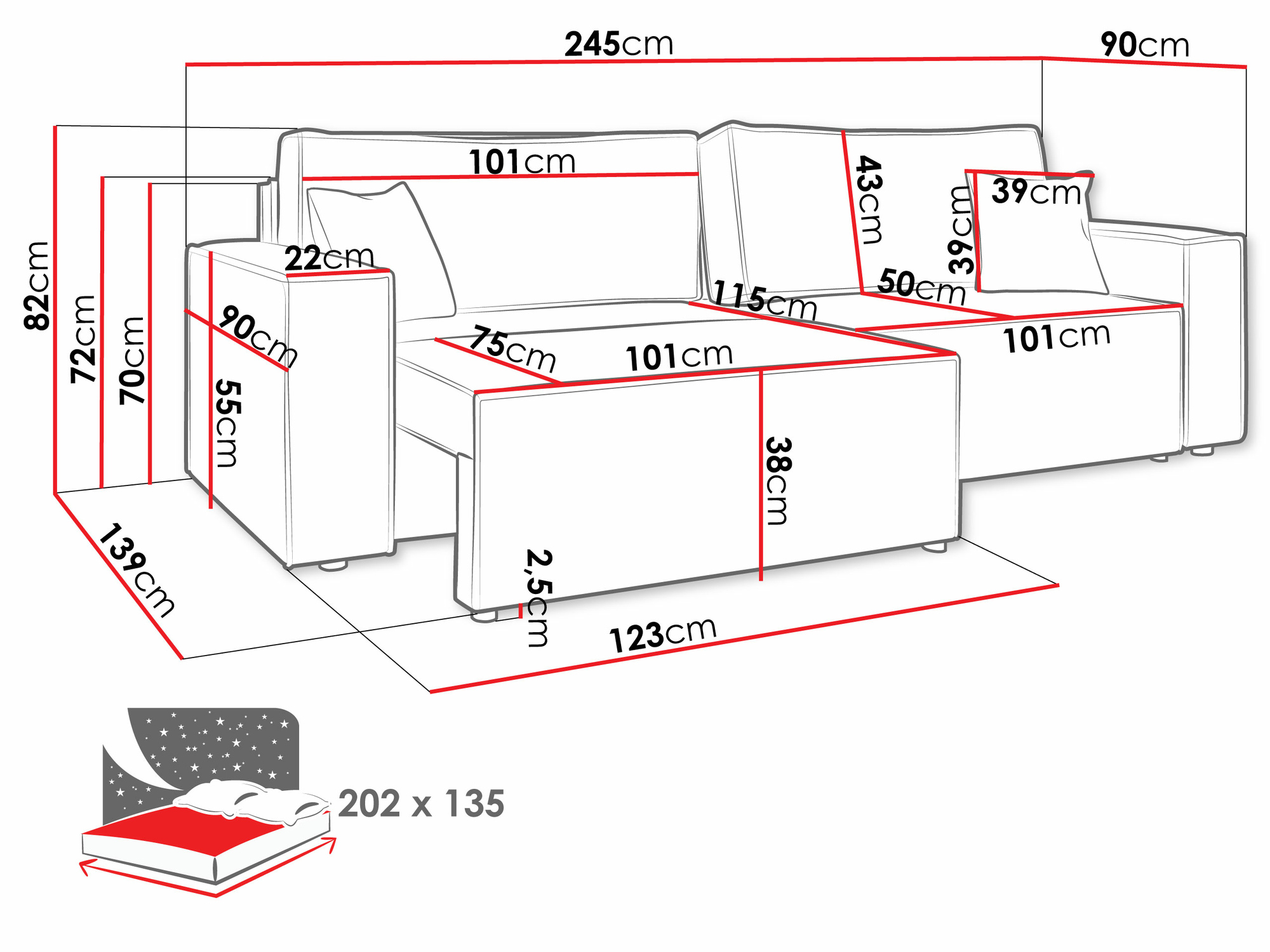 Sofa lova Vespes I (Poso 02)