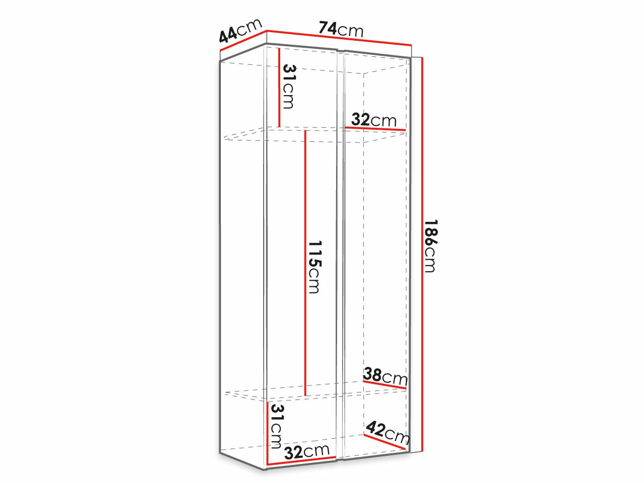 Spinta Pinis I (Artisan ąžuolas + Juoda)