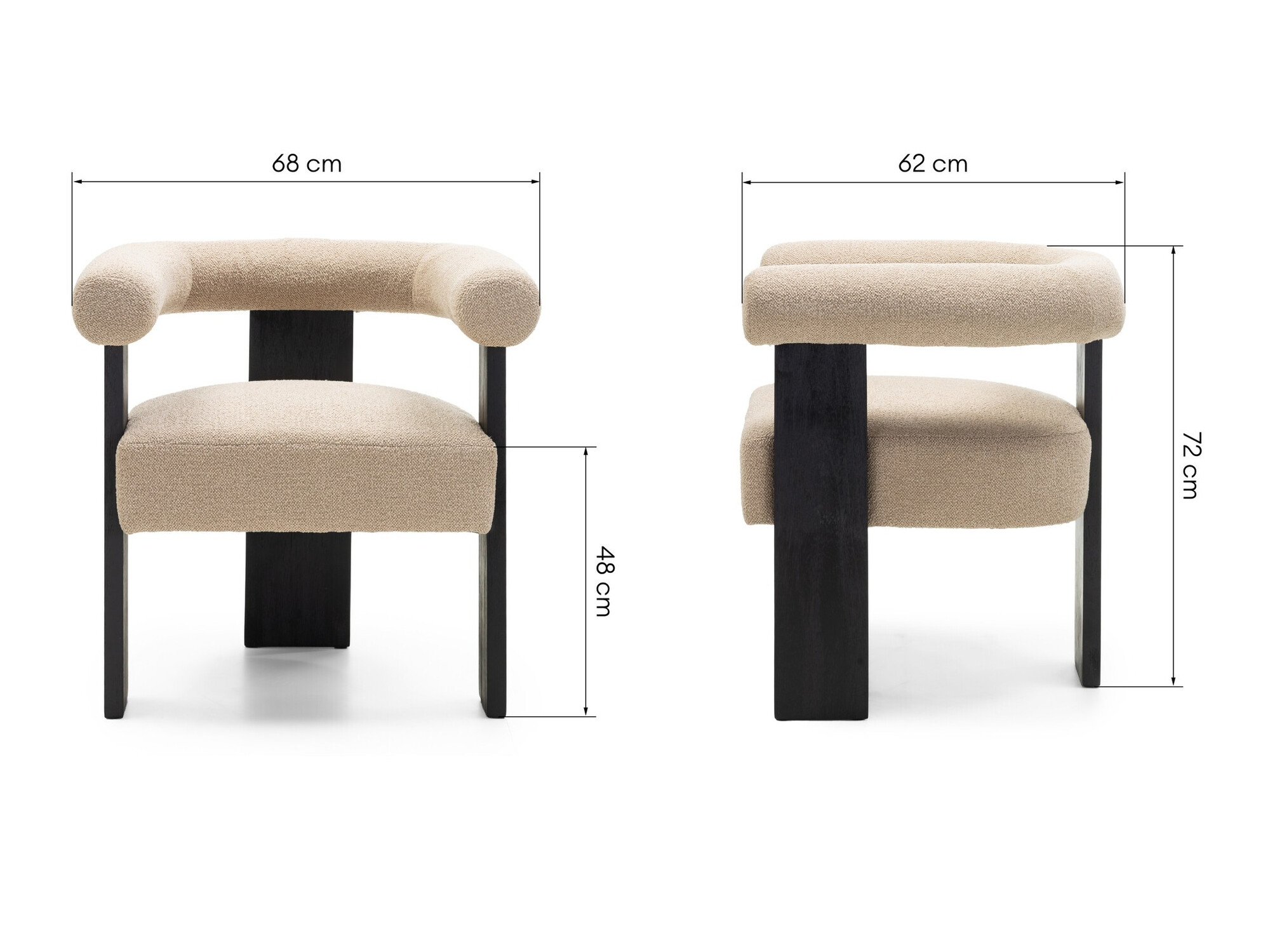 Kėdė Burleson 184 (Smėlinė + Juoda)