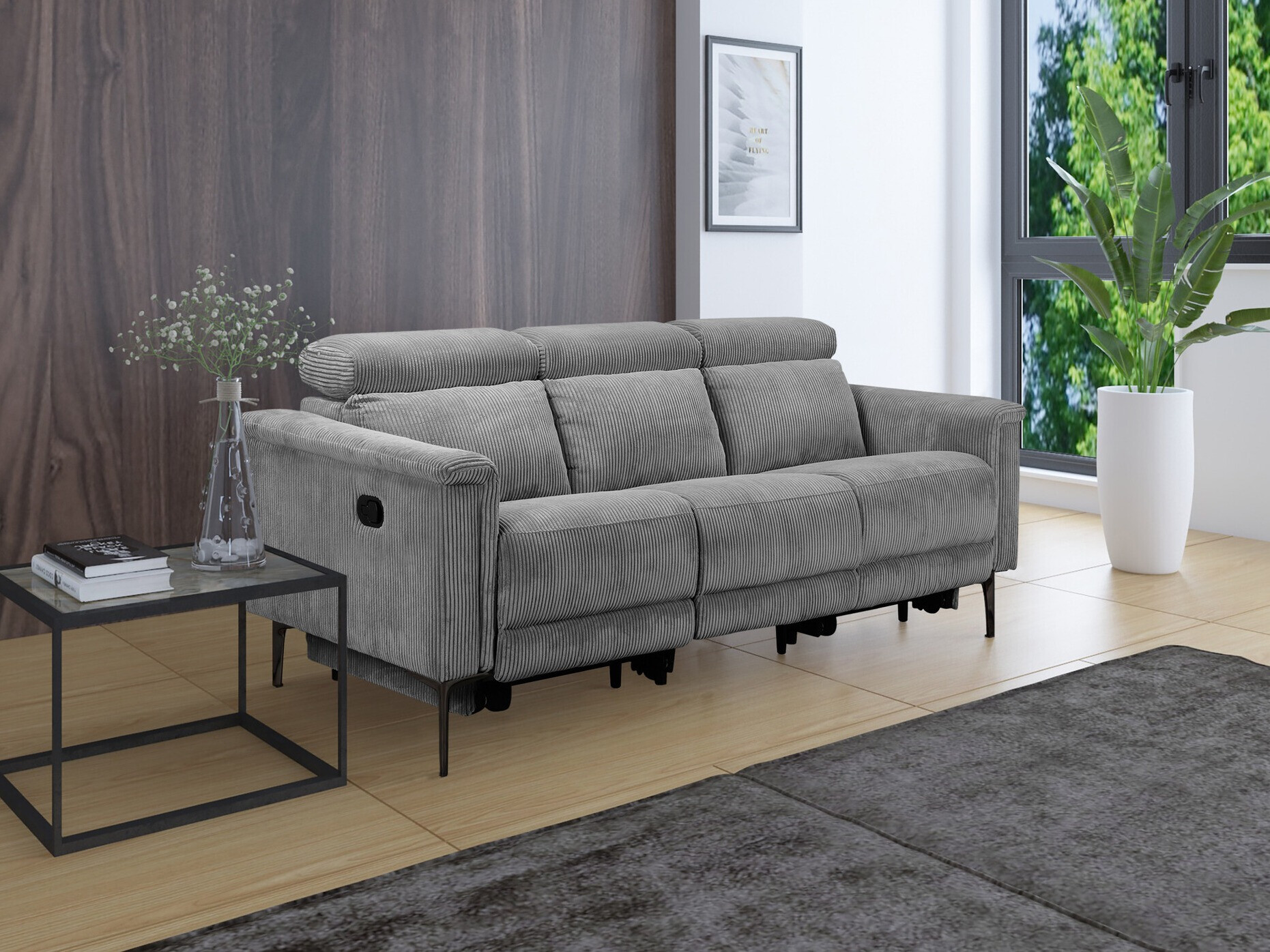 Sofa reglaineris Denton 1498 (Šviesi pilka)