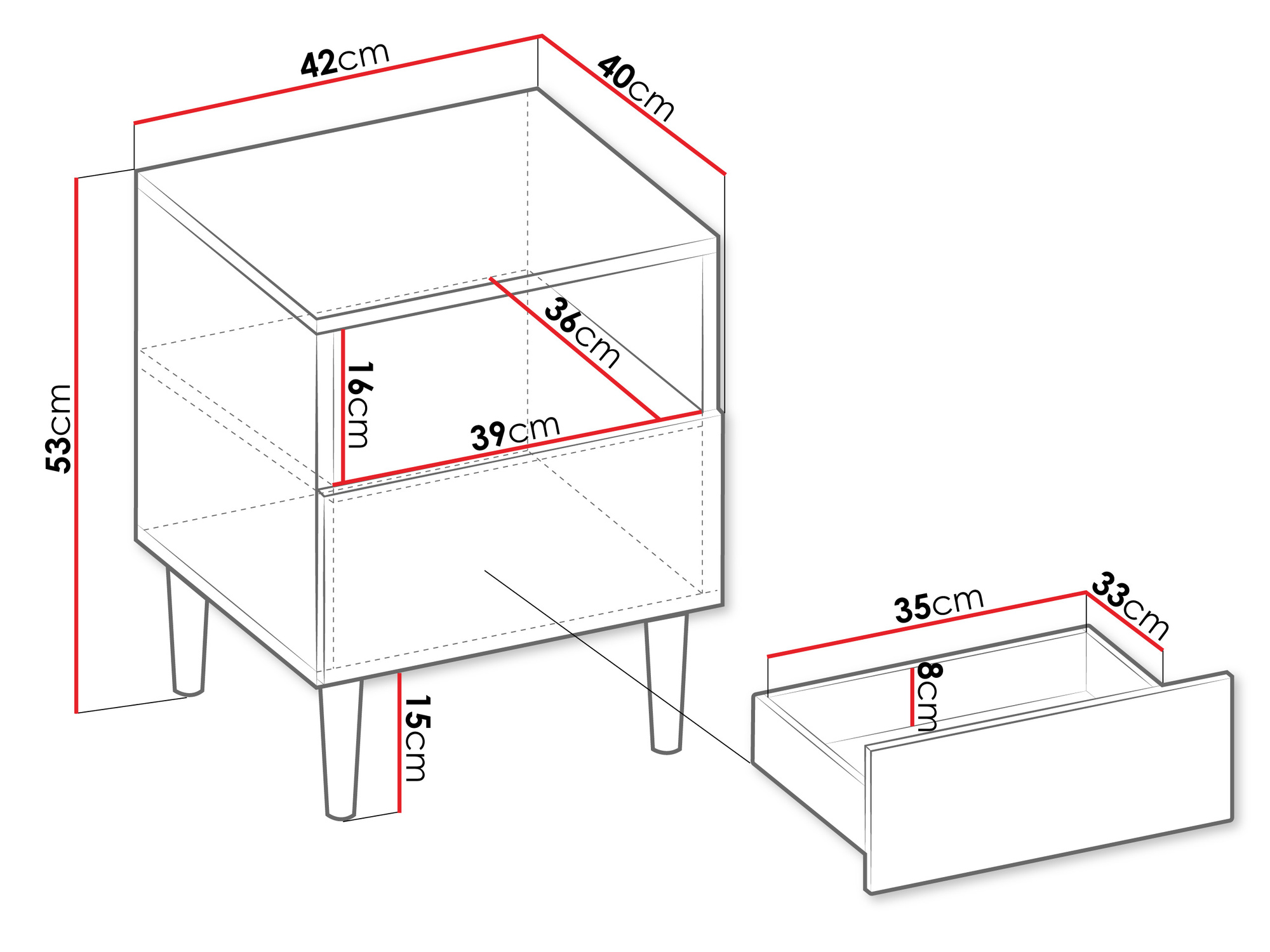 Naktinis staliukas Comfivo Mavmono 103 (Balta)