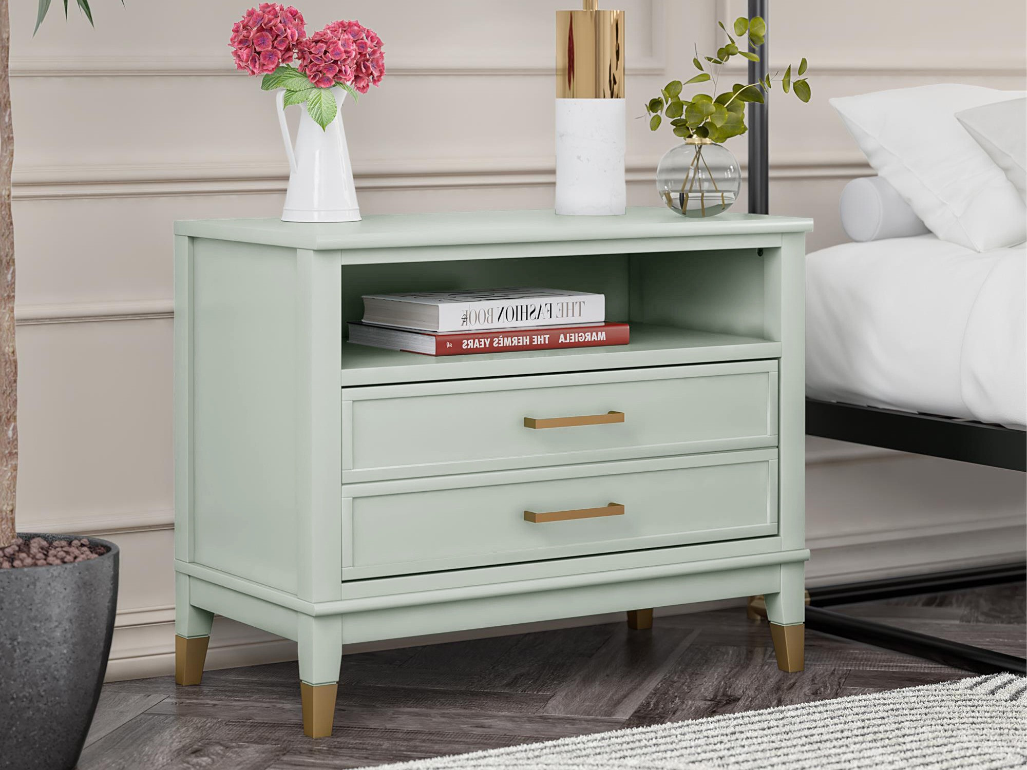 Naktinis staliukas CosmoLiving by Cosmopolitan Belromu 107 (Žalia)