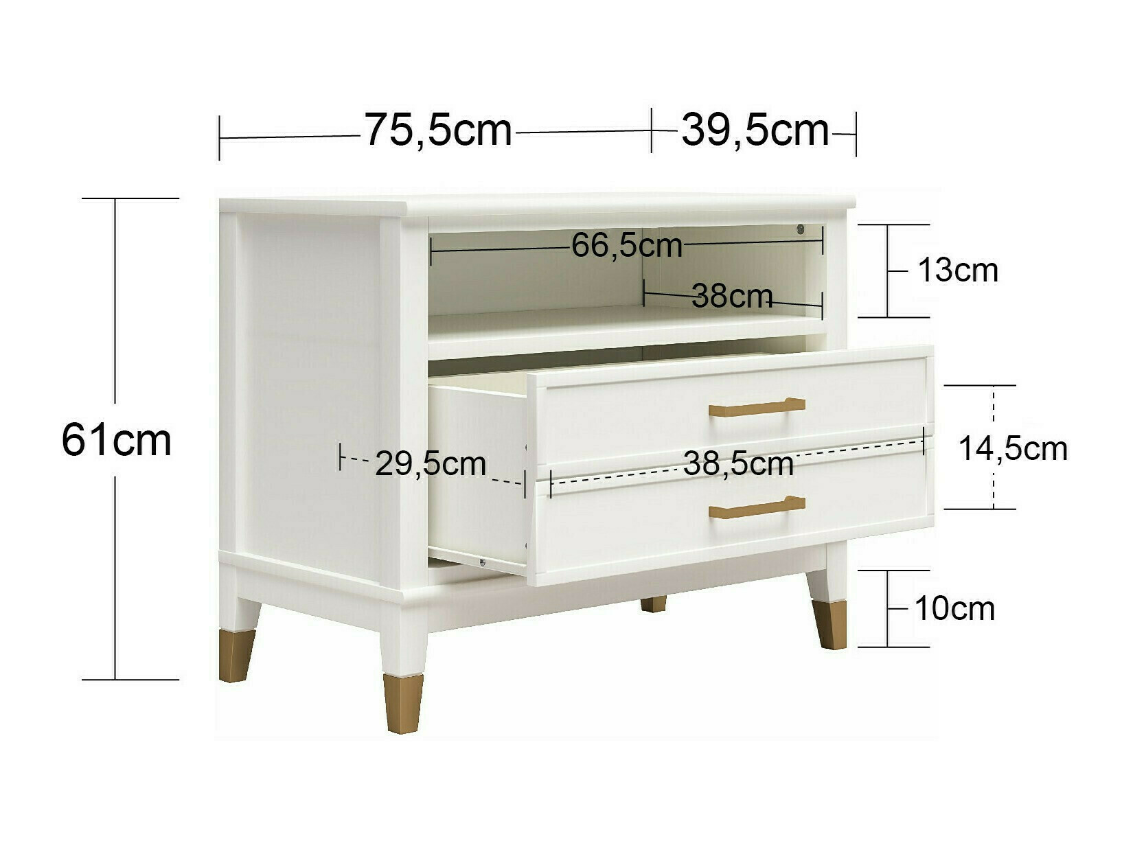 Naktinis staliukas CosmoLiving by Cosmopolitan Belromu 107 (Žalia)