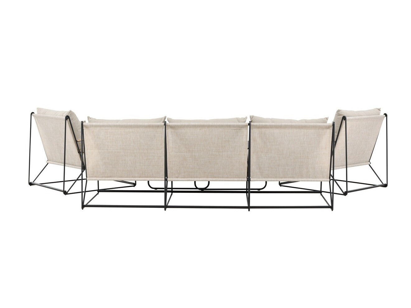 Lauko baldų komplektas Dallas 5286 (Juoda + Smėlinė)