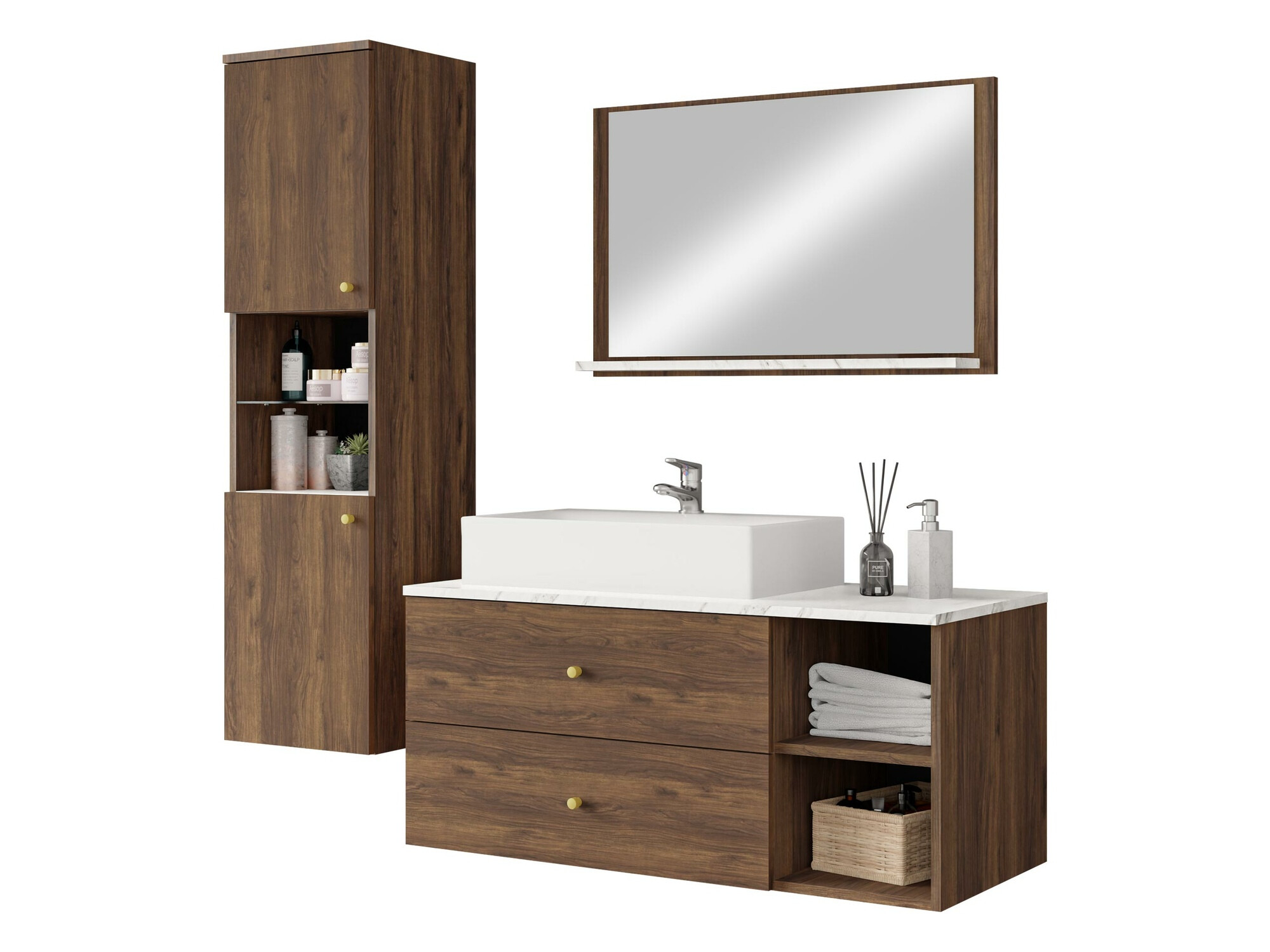 Vonios komplektas Ophruvi 101 (Graikinis riešutas)