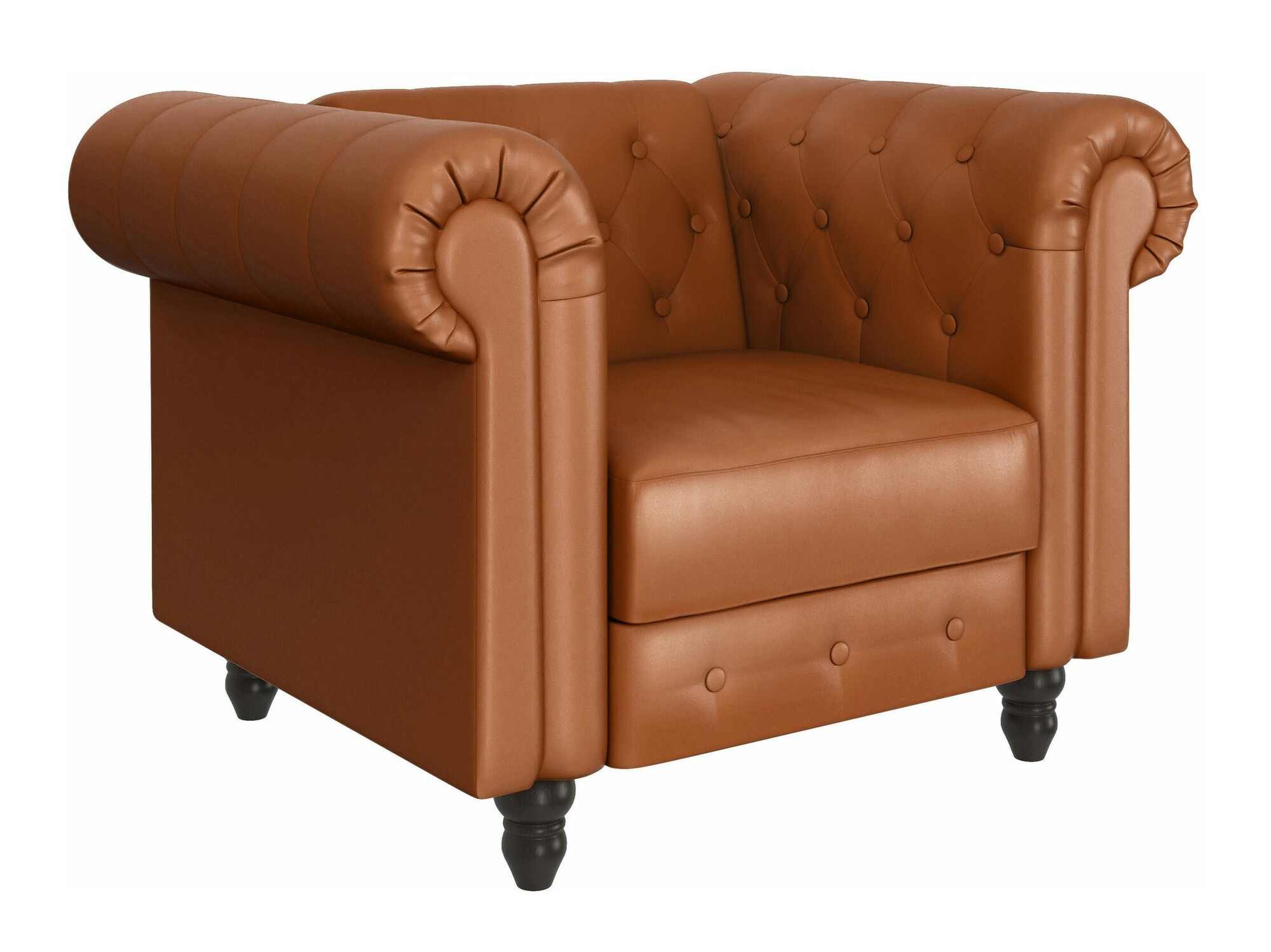 Chesterfield fotelis Tulsa 630 (Šviesi ruda)
