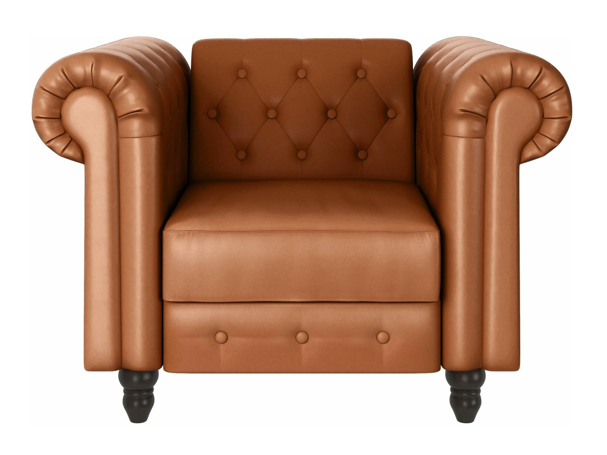 Chesterfield fotelis Tulsa 630 (Šviesi ruda)