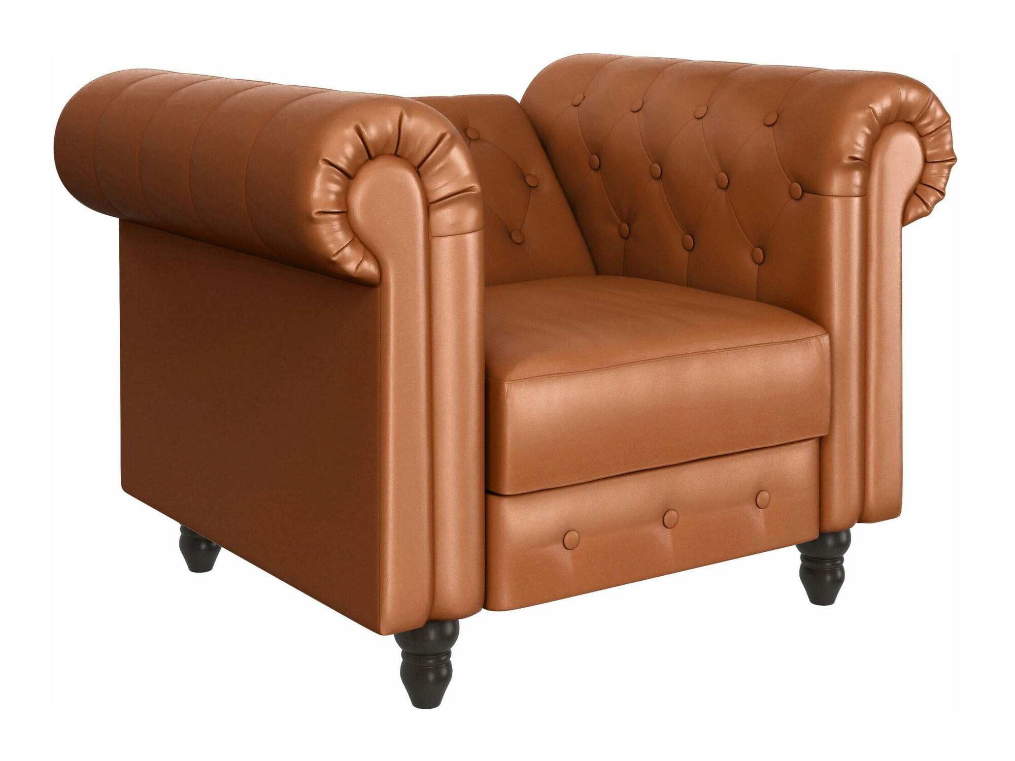 Chesterfield fotelis Tulsa 630 (Šviesi ruda)