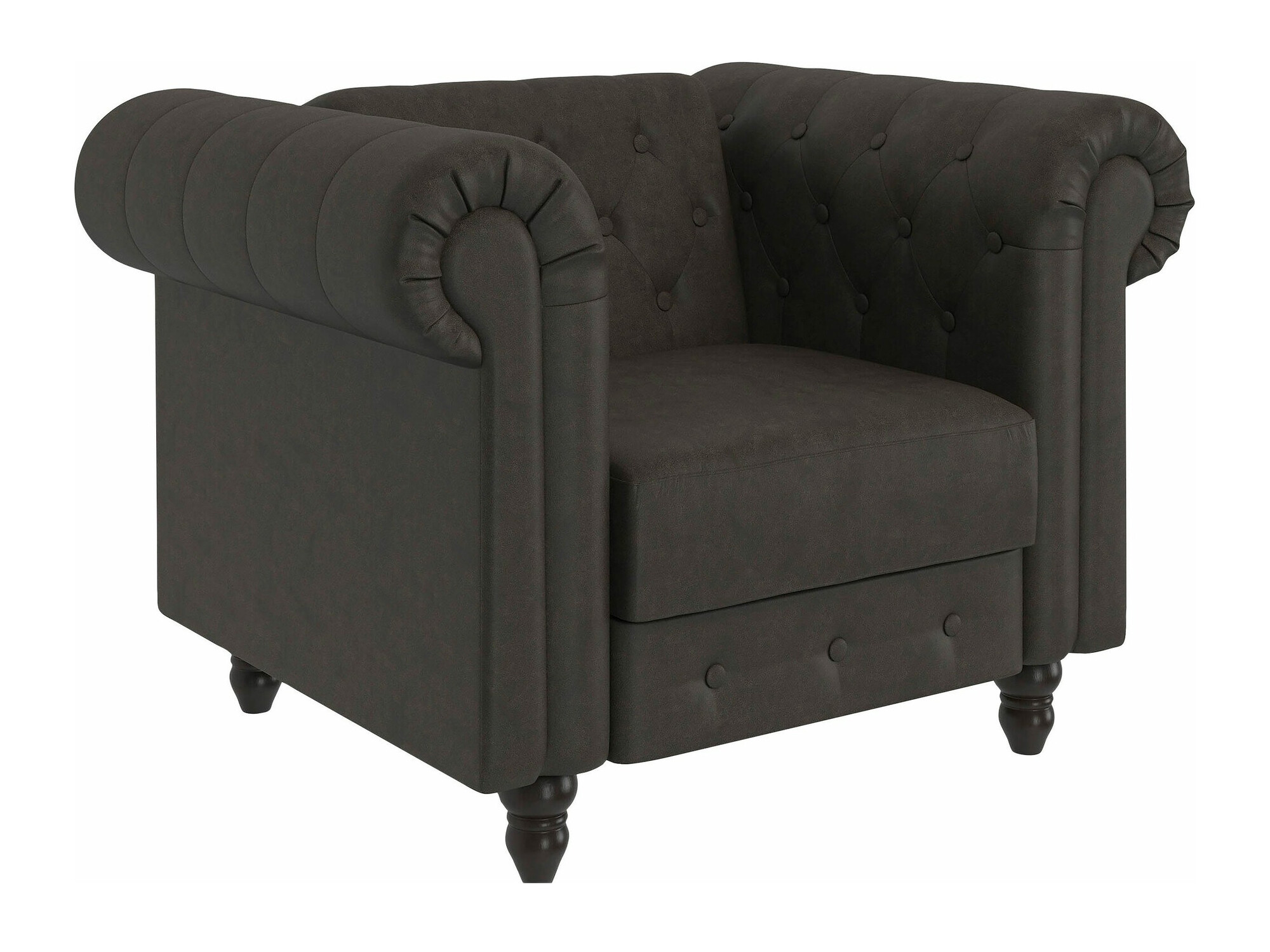 Chesterfield fotelis Tulsa 630 (Tamsi ruda)