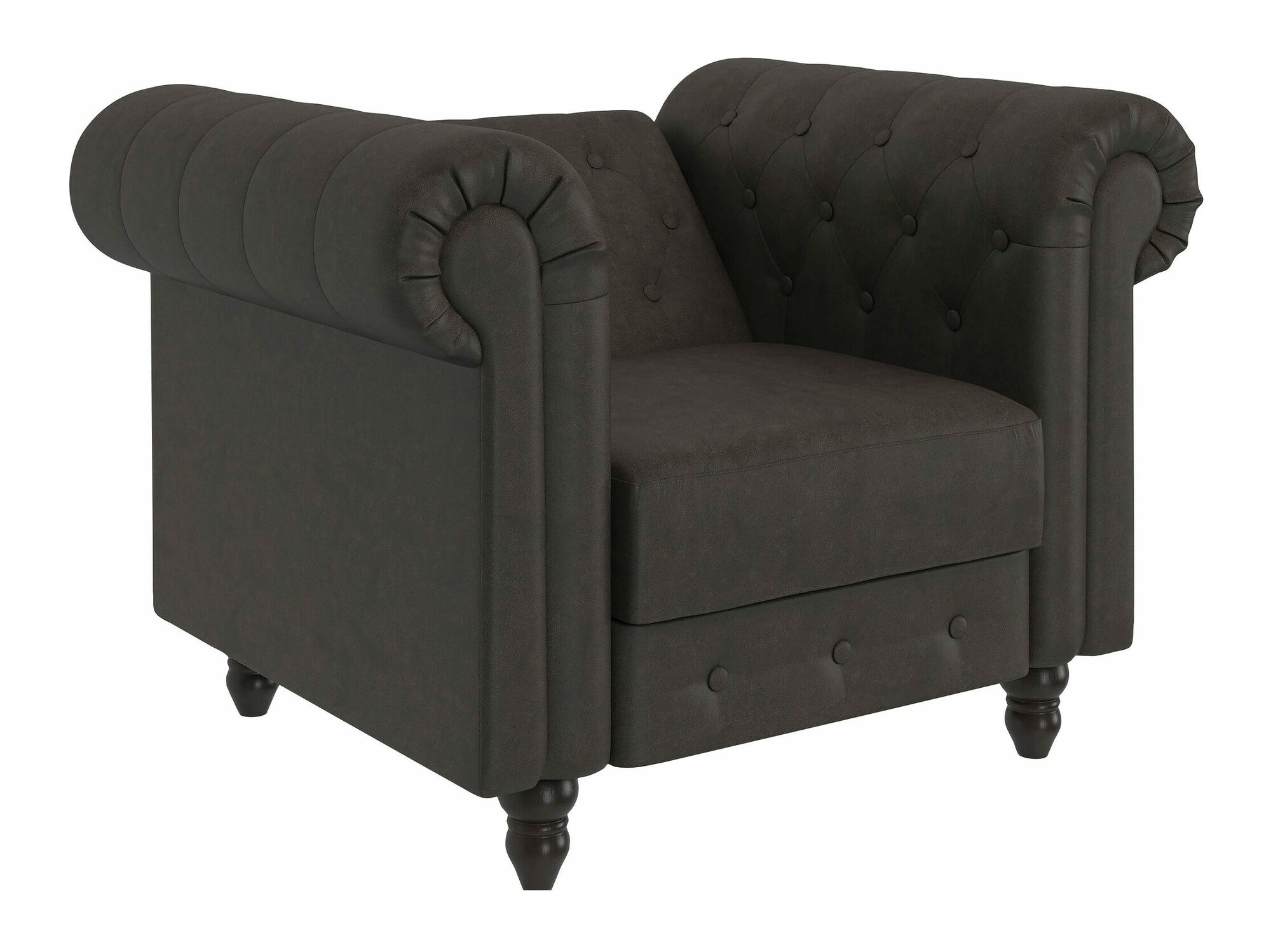 Chesterfield fotelis Tulsa 630 (Tamsi ruda)
