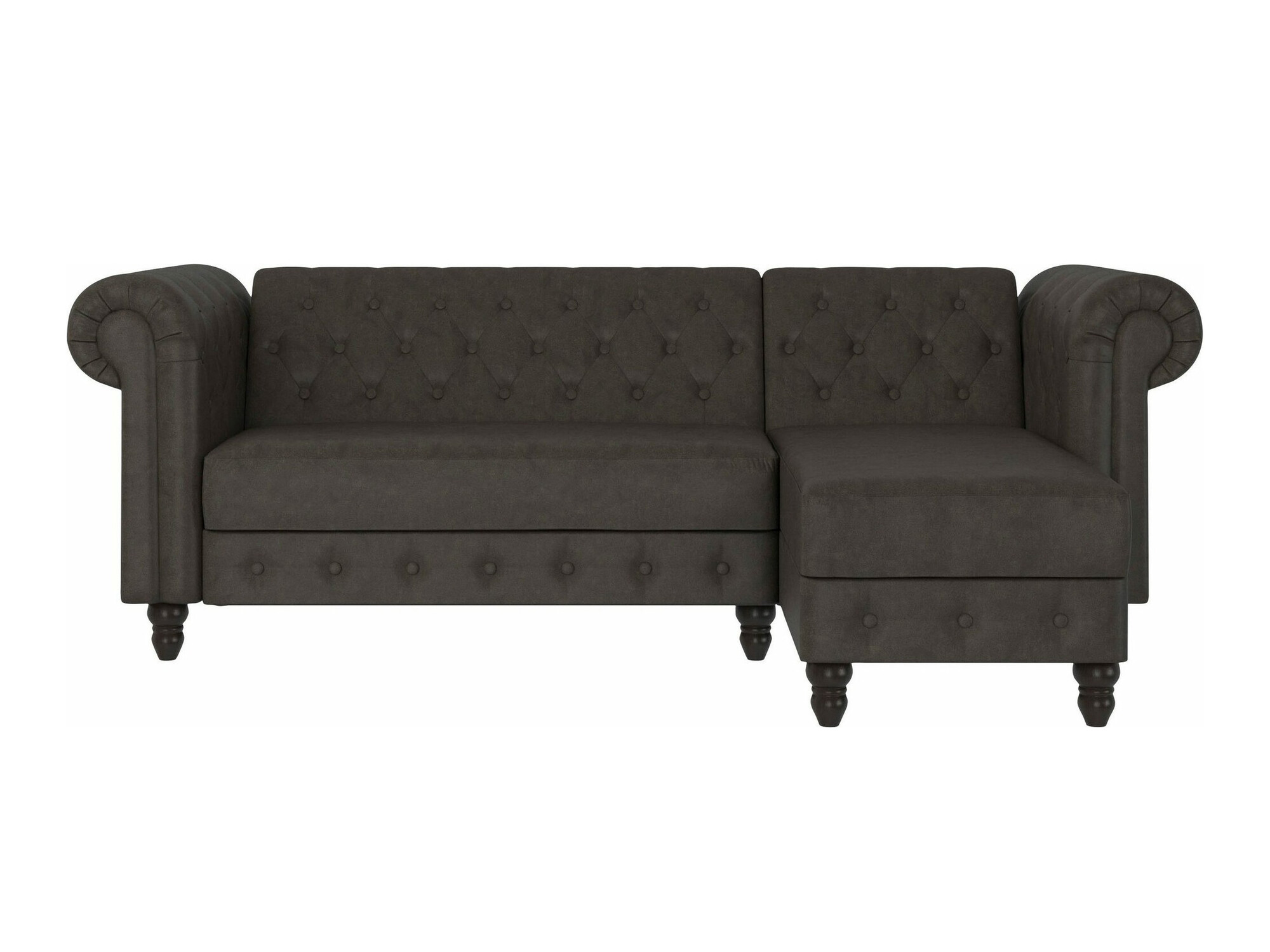 Chesterfield minkštas kampas Tulsa 622 (Dakr ruda)