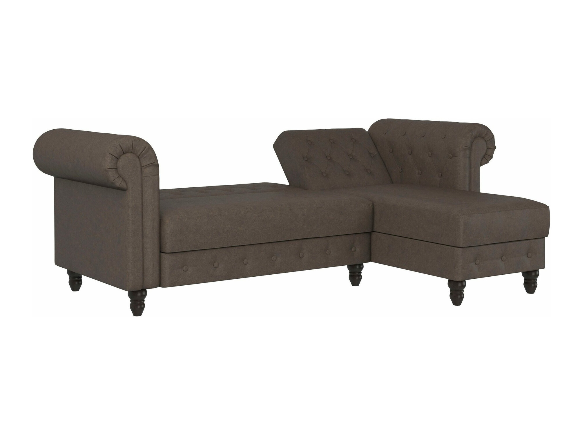 Chesterfield minkštas kampas Tulsa 622 (Ruda)