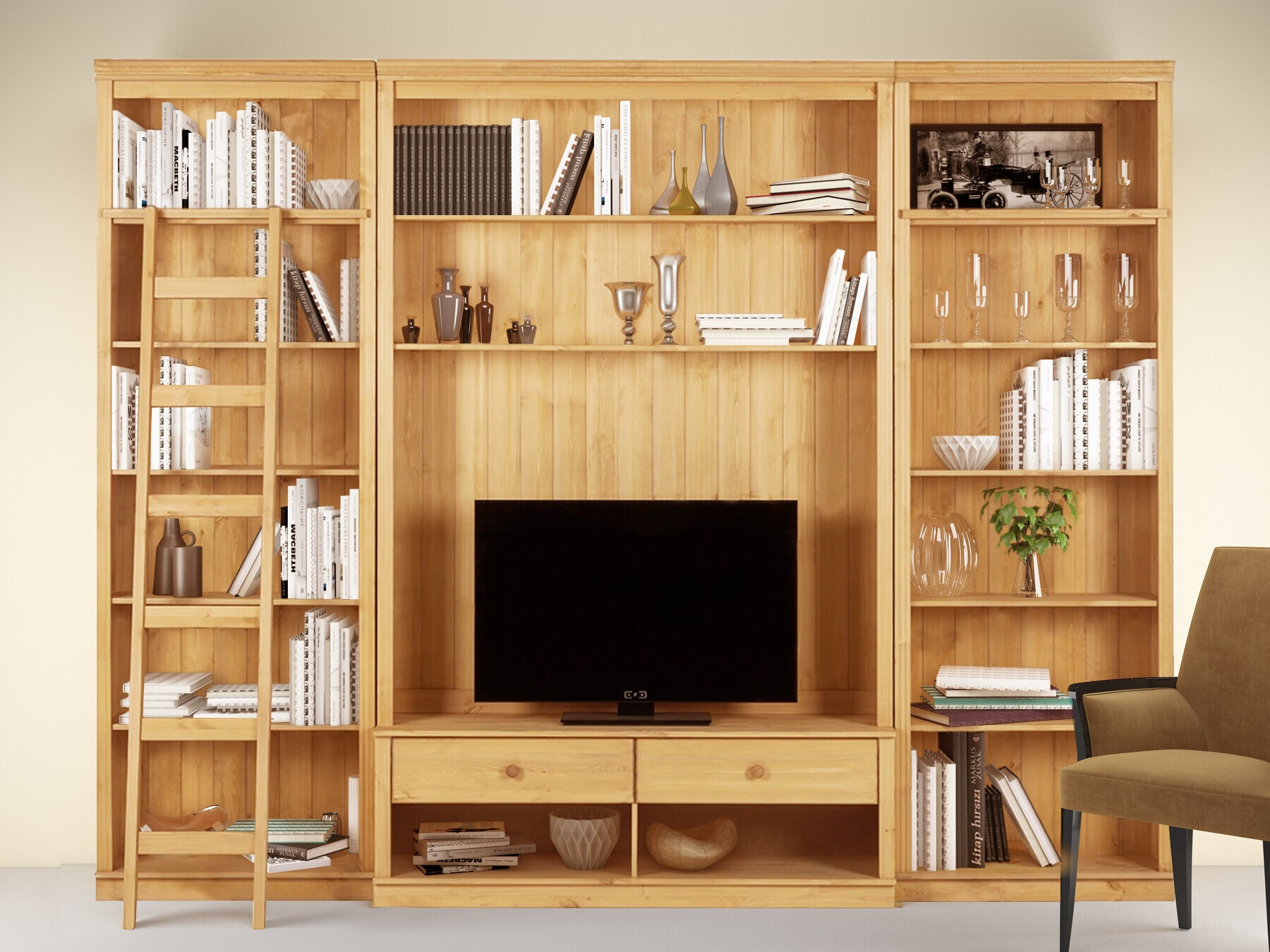 Svetainės komplektas Saltoro 108 (Šviesi ruda)